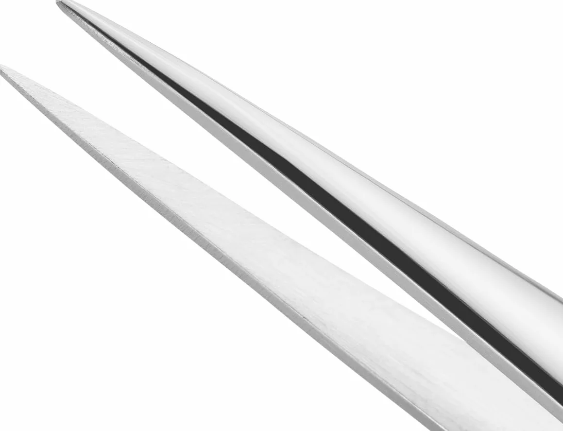 ZWILLING Pinzetta appuntita (rimozione di schegge, peli incarniti o sottili, punte affilate a mano e irruvidite), lucida, argento, 90 mm