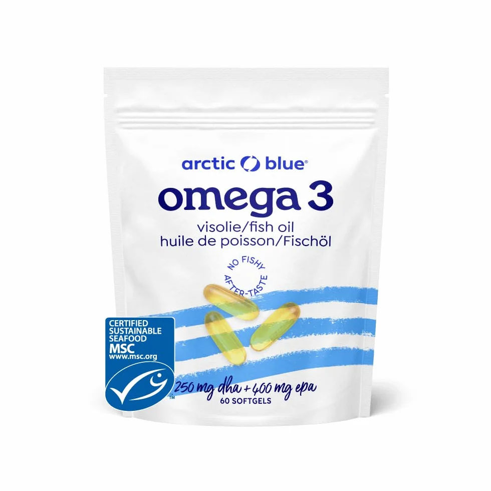 Omega-3 Olio di Pesce 1200 mg 60 Capsule — Alaska Colin Olio EPA 400 mg DHA 250 mg MSC