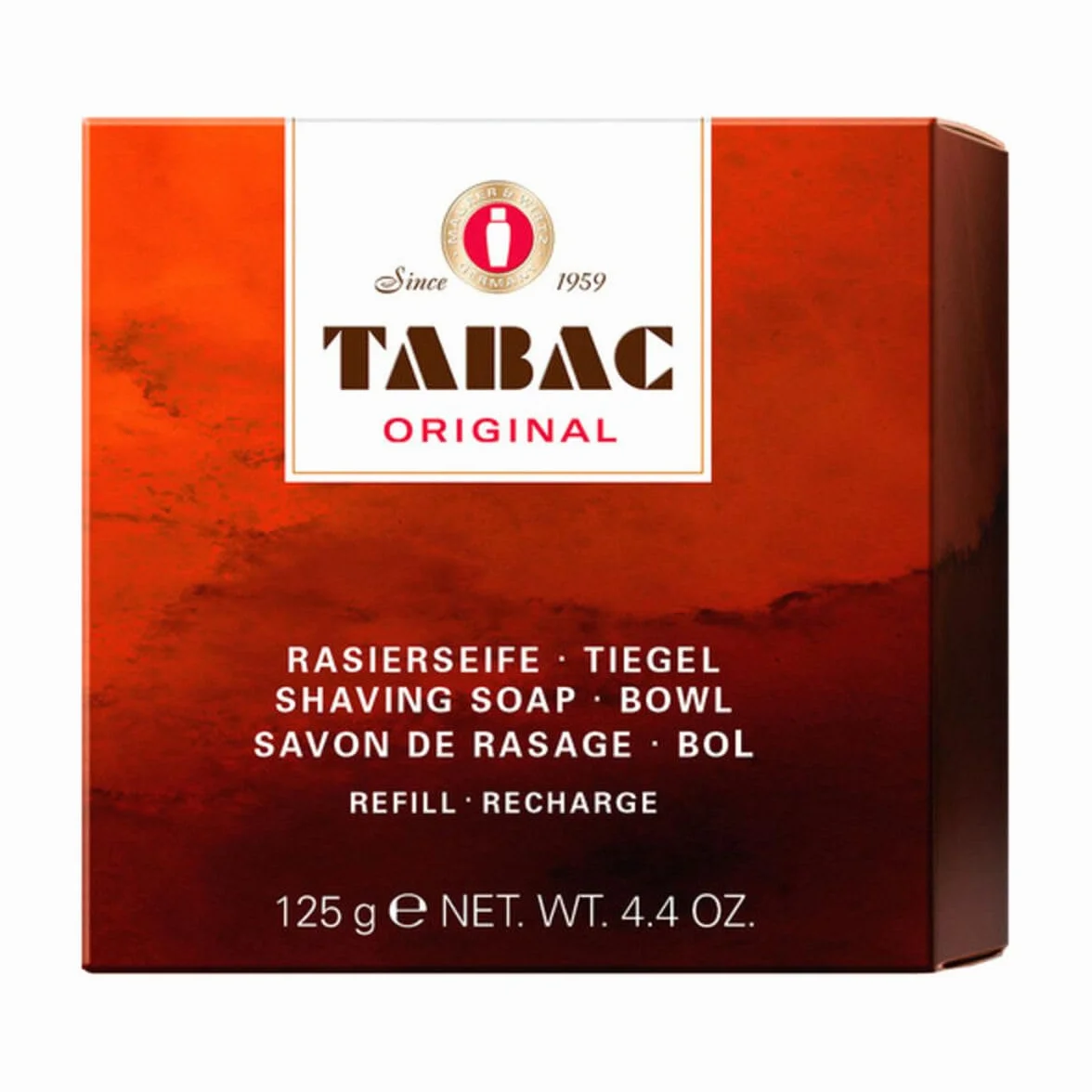 Tabac® Original | Ricarica sapone per rasatura per crogioli – consente una rasatura facile e accurata – originale dal 1959 | 125 g