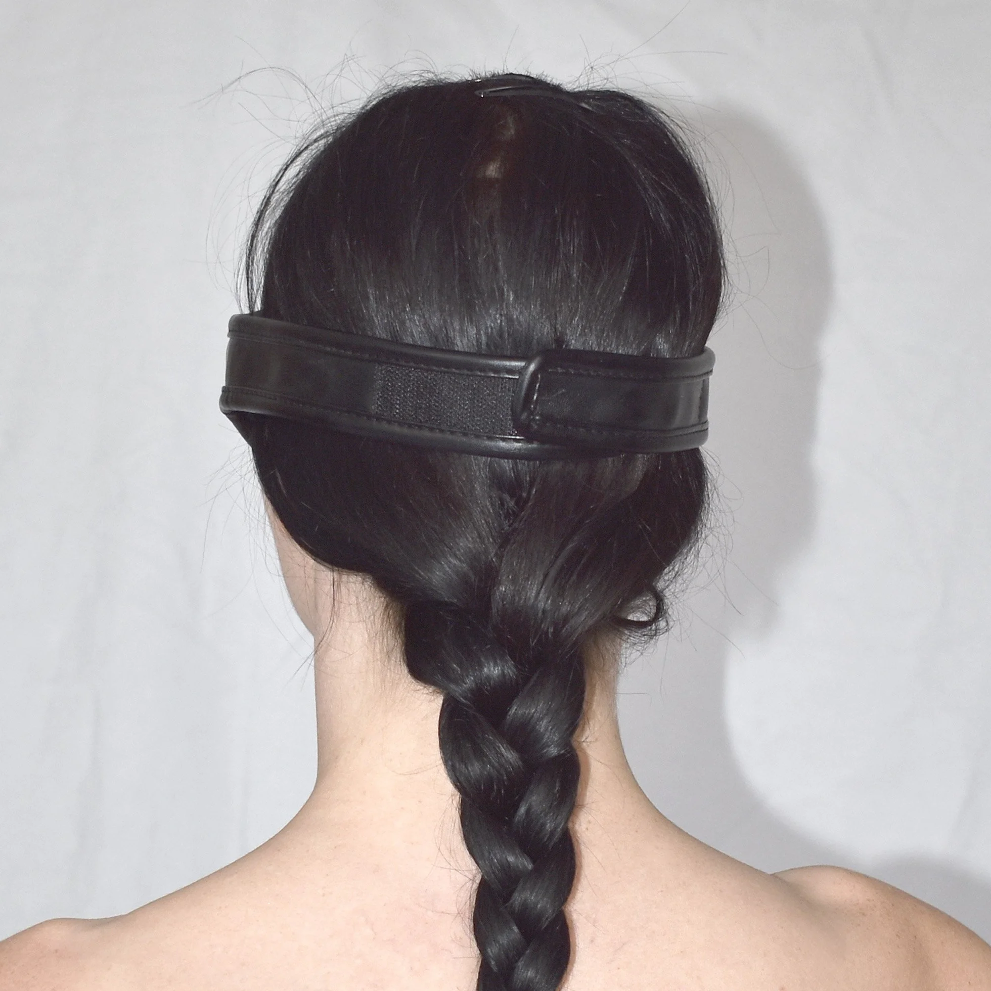 Maschera BDSM in ecopelle regolabile