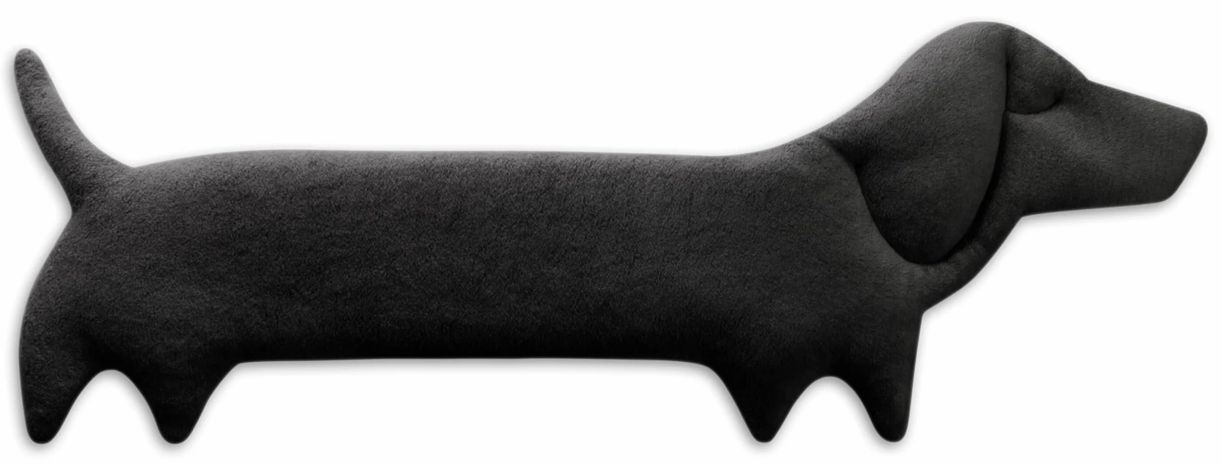 LESCHI Cuscino cervicale termico per microonde, 100% cotone e grano biologico, cane nero, cuscino riscaldante ideale come fonte di calore in inverno e per alleviare tensioni a spalla schiena collo
