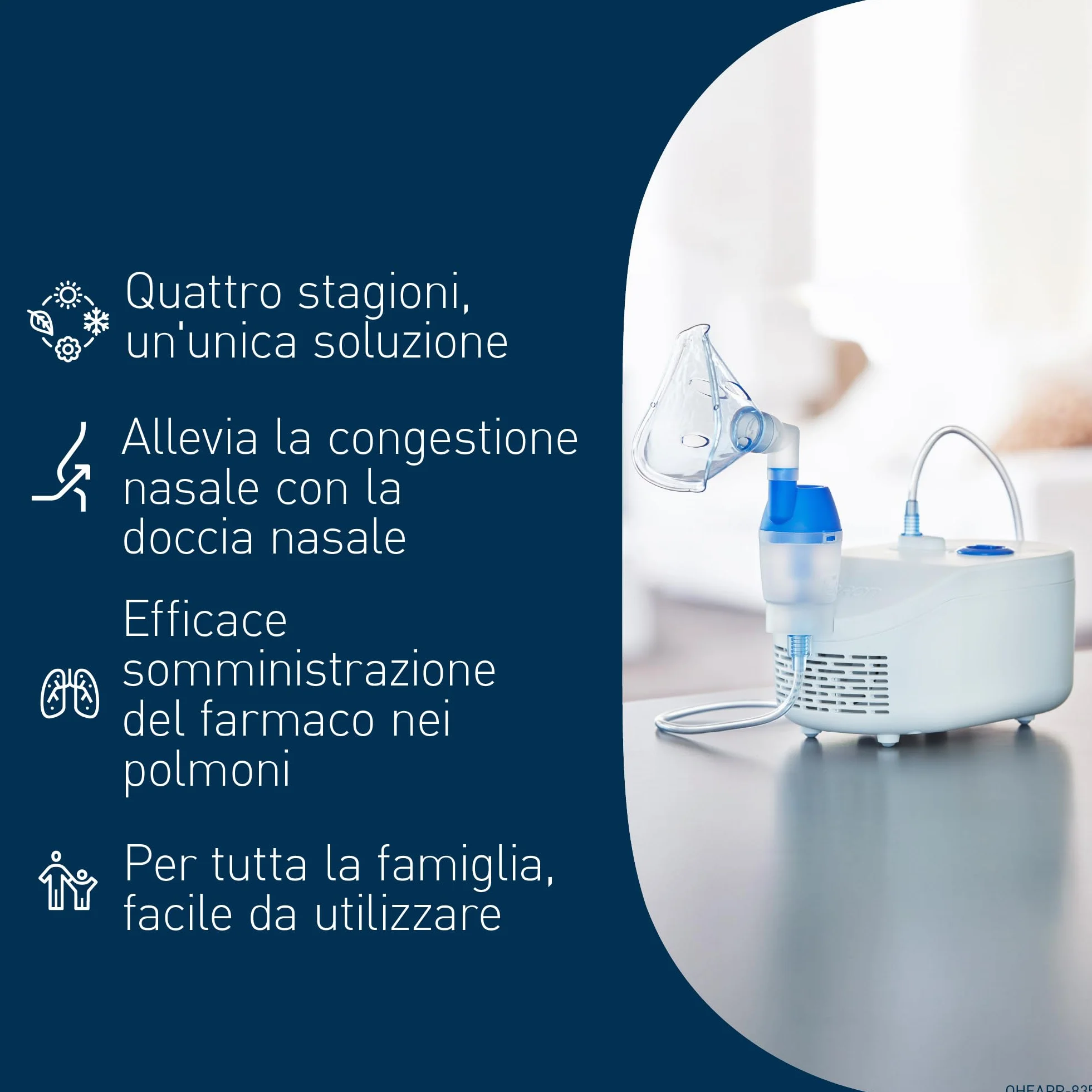 OMRON X102 Total Macchina aerosol adulti e bambini con doccia nasale