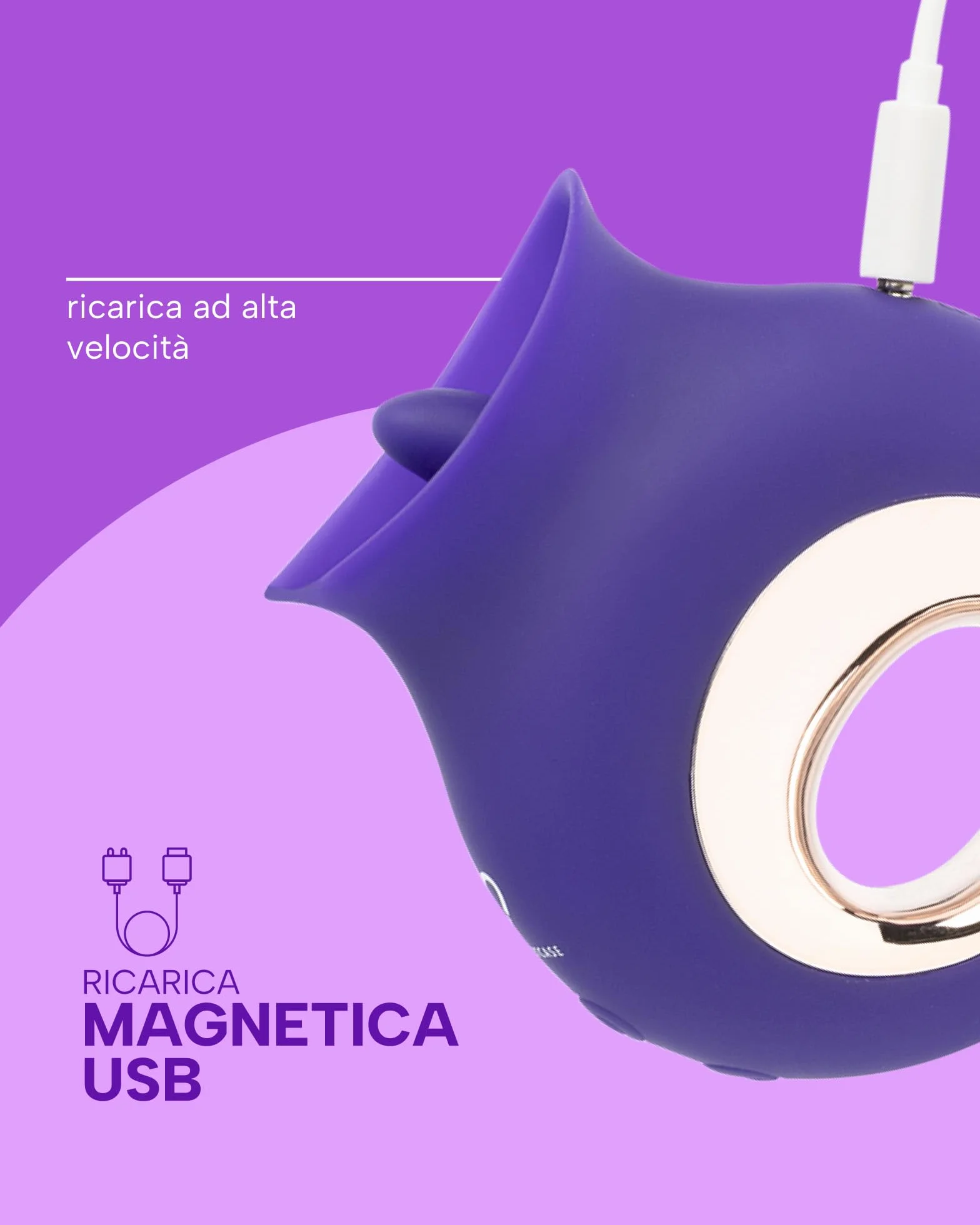 MySecretCase Vibratore Donna Clitoride, Stimolatore Clitoride Femminile, 9 Modalità, Impermeabile, USB