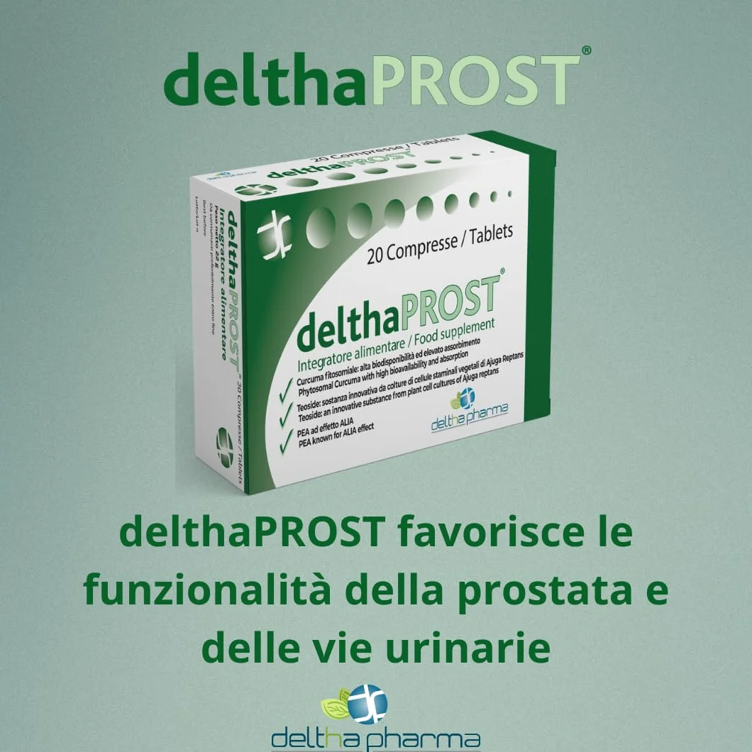 Integratore Prostata con Teoside, PEA, NAcetilcisteina, Resveratrolo, Curcuma Fitosomiale e Semi di Zucca