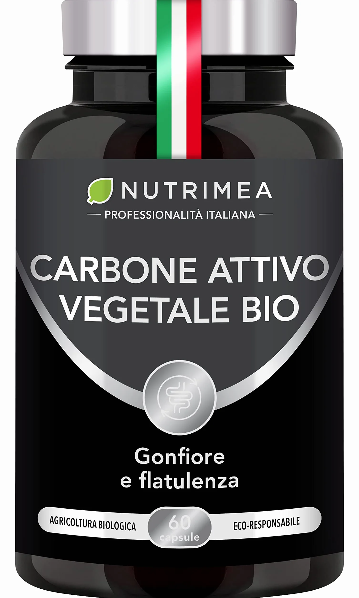 Nutrimea Carbone Attivo Vegetale Biologico 60 Capsule Integratore Contro Gonfiore Addominale