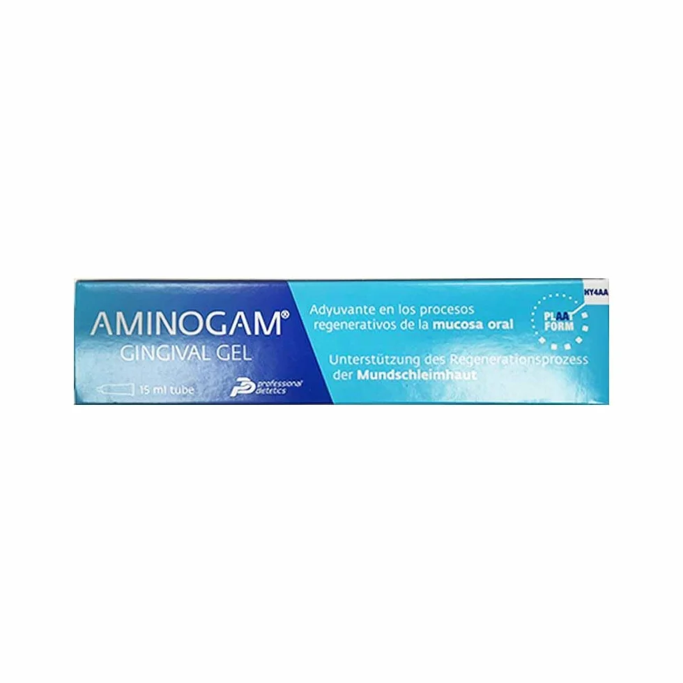 Aminogam - Gel Rigenerante Lesioni Mucosa Orale. con Acido Ialuronico per una guarigione veloce. Dispositivo Medico. 15 ml, 1 millilitro, 1