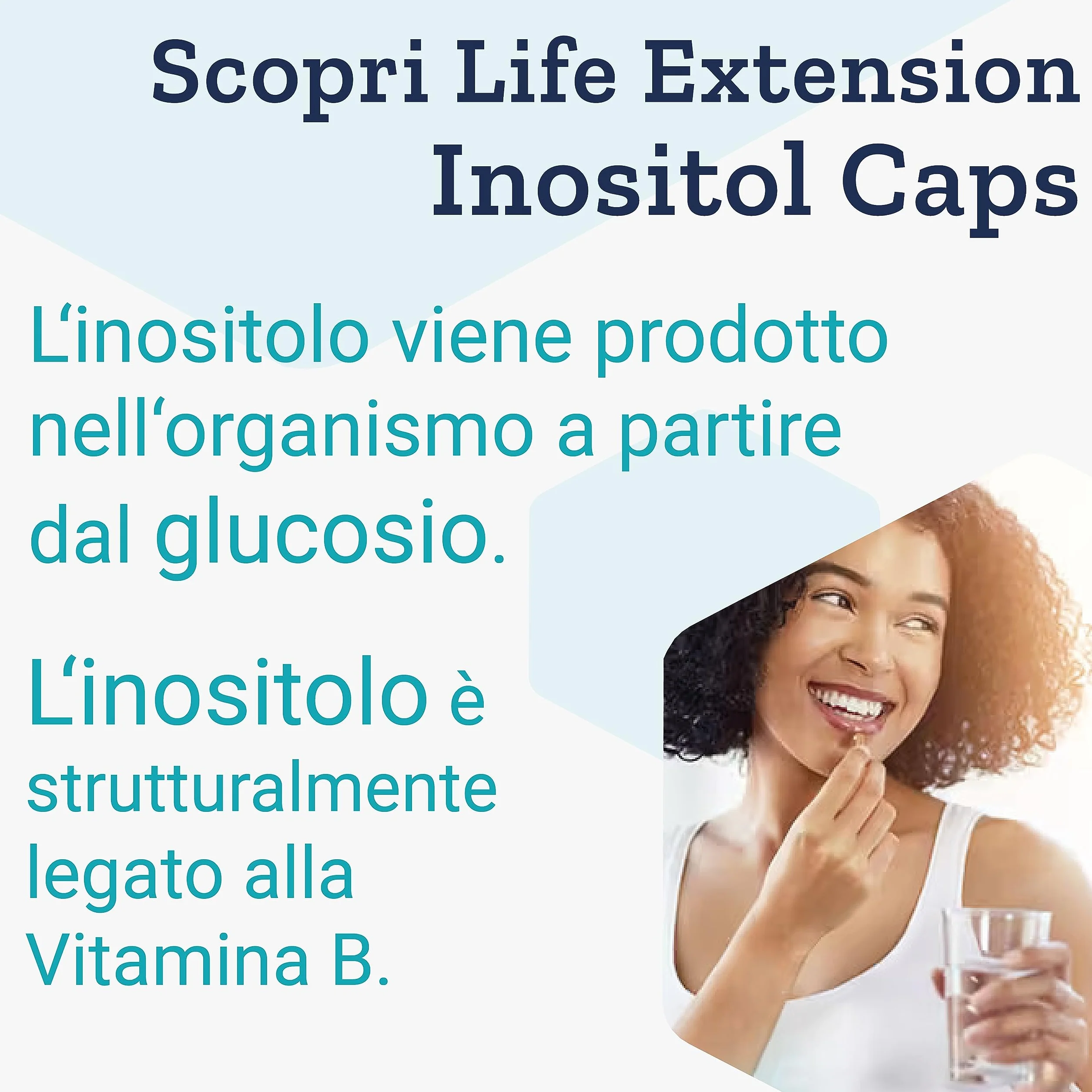 Life Extension Inositol Caps 1000 mg 360 Capsule vegane Senza Glutine