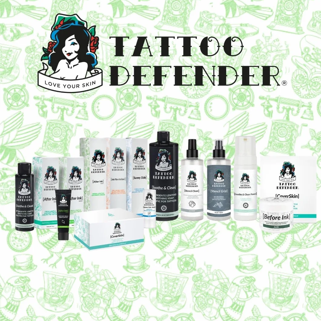 Tattoo Defender - CoverSkin Fogli - 4 Fogli Di Pellicola In Poliuretano - Pellicola Protettiva Per La Cura Dei Tatuaggi - Traspirante Ed Idrorepellente - Marchiato CE