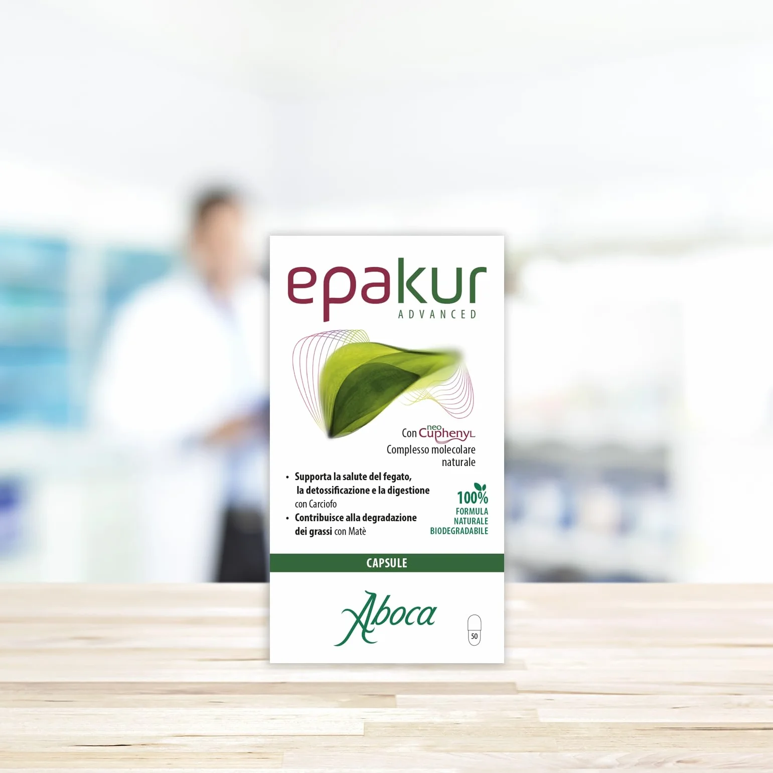 Aboca Epakur Advanced 50 Capsule na Zdrowie Wątroby Detoksykację i Trawienie
