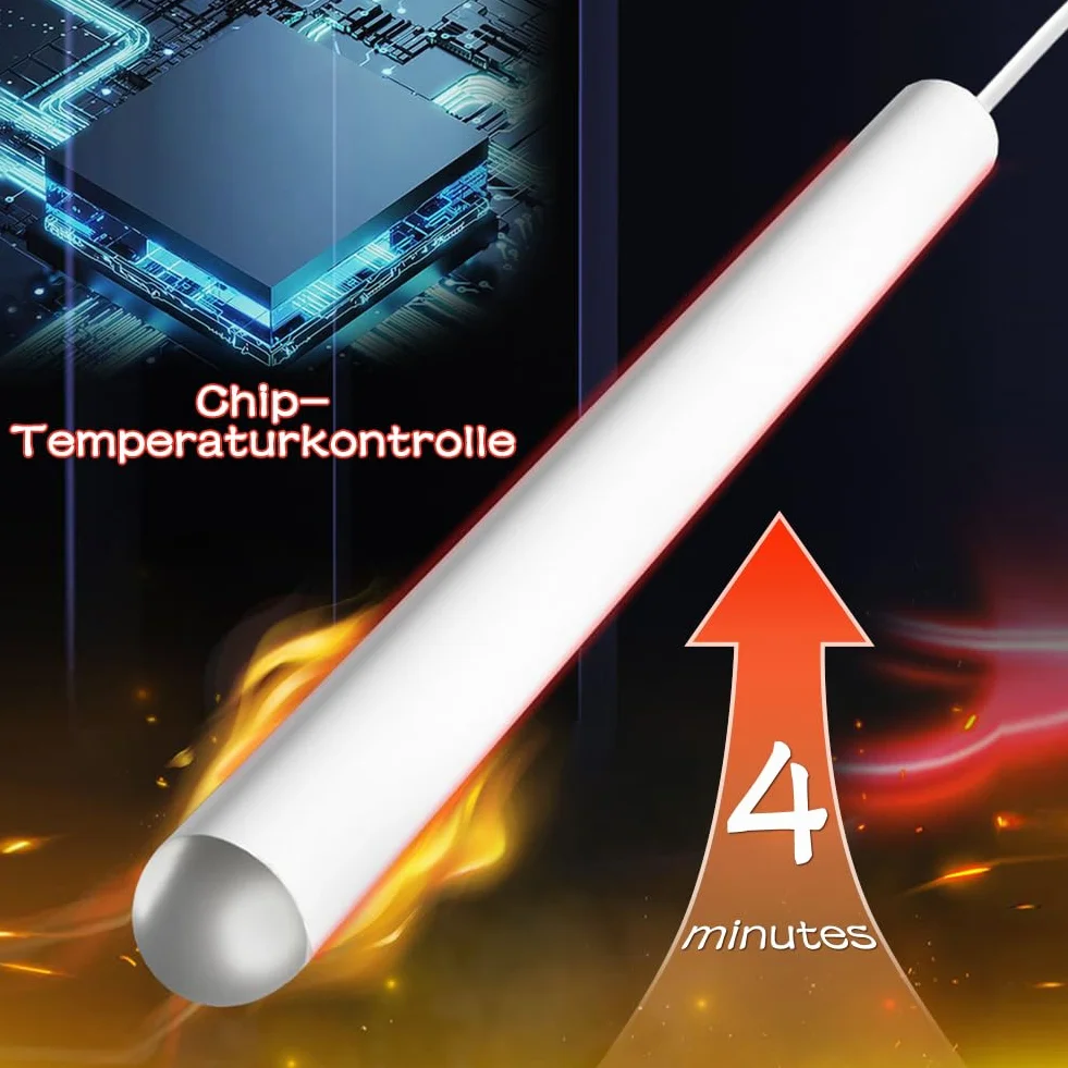 SXOVO Asta Riscaldante per Sex Toy, Bastone Riscaldante per Masturbatore Uomo, Bastone Riscaldante USB a Temperatura Costante da 42°C, Accessori per Sex Toys Uomo (Bianco)