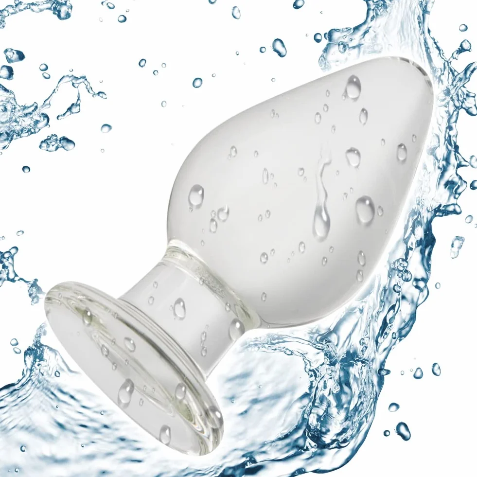 Plug Anale in Vetro Crystal Glass Plug Giocattolo Sessuale 10 * 4 cm Giocattolo Anale Principiante per Donne e Uomini Masturbazione Stimolazione del Punto G Plug Anali Giocattoli Sessuali