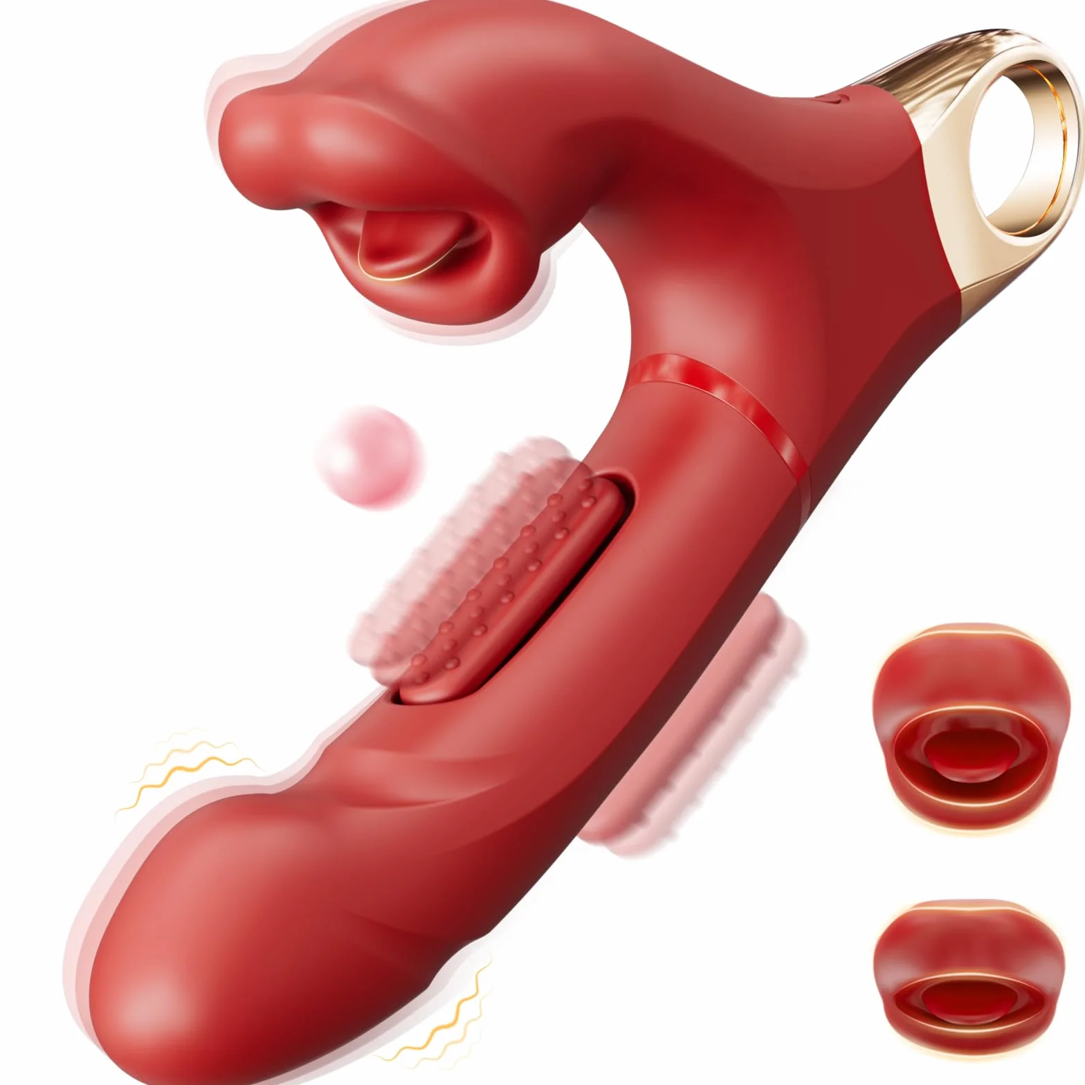 Vibratoreper Donna Professionale Sex Toys Coppia - Dildo Vibratore Clitoride e Punto G Sexytoysys Donna con Forti Modalità di Schiaffi, Morsi e Vibrazioni, Vibratori Rabbit Toys Sessuali per Donne