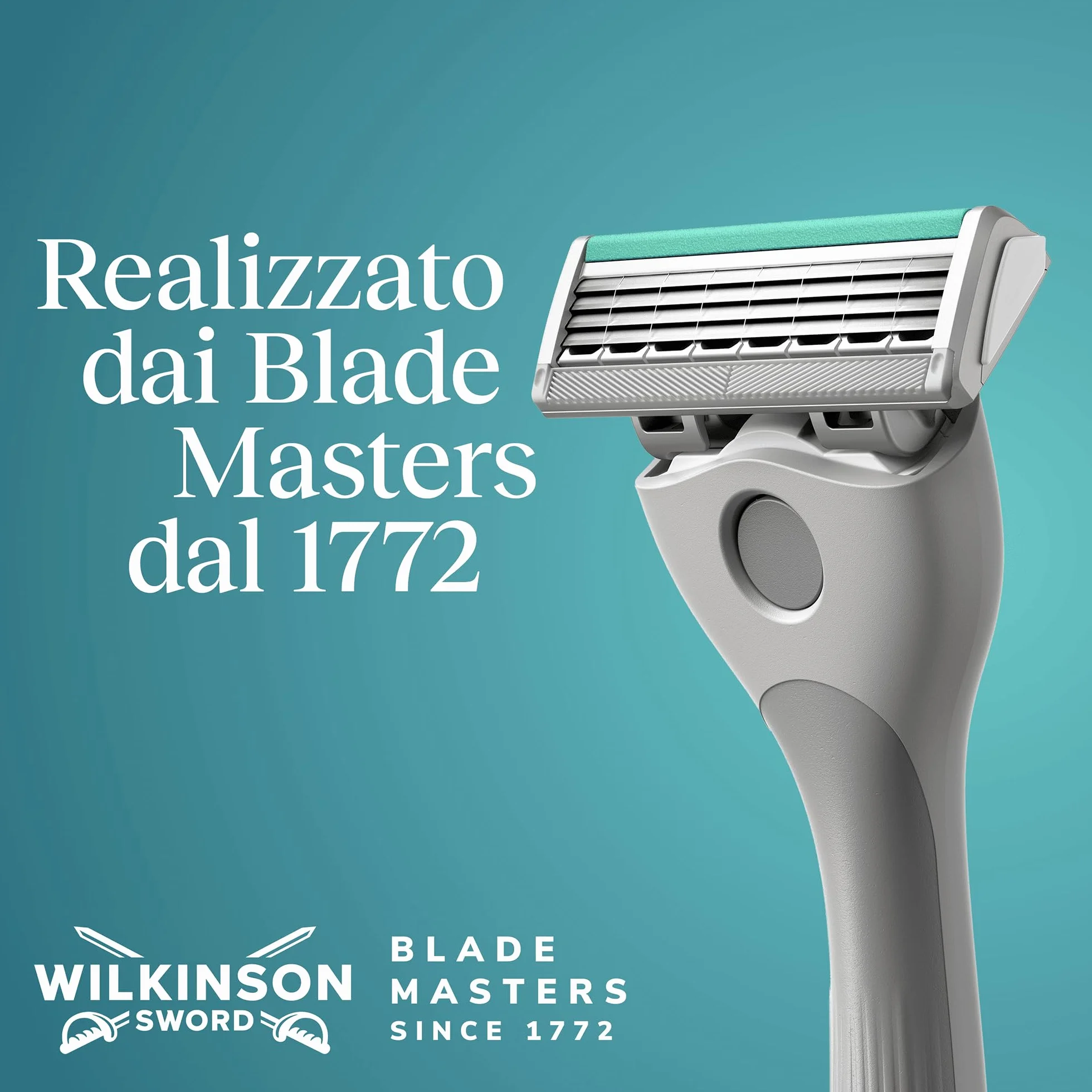 Wilkinson Sword Quattro, set di ricariche, 4 lame rivestite in diamante, 8 ricariche