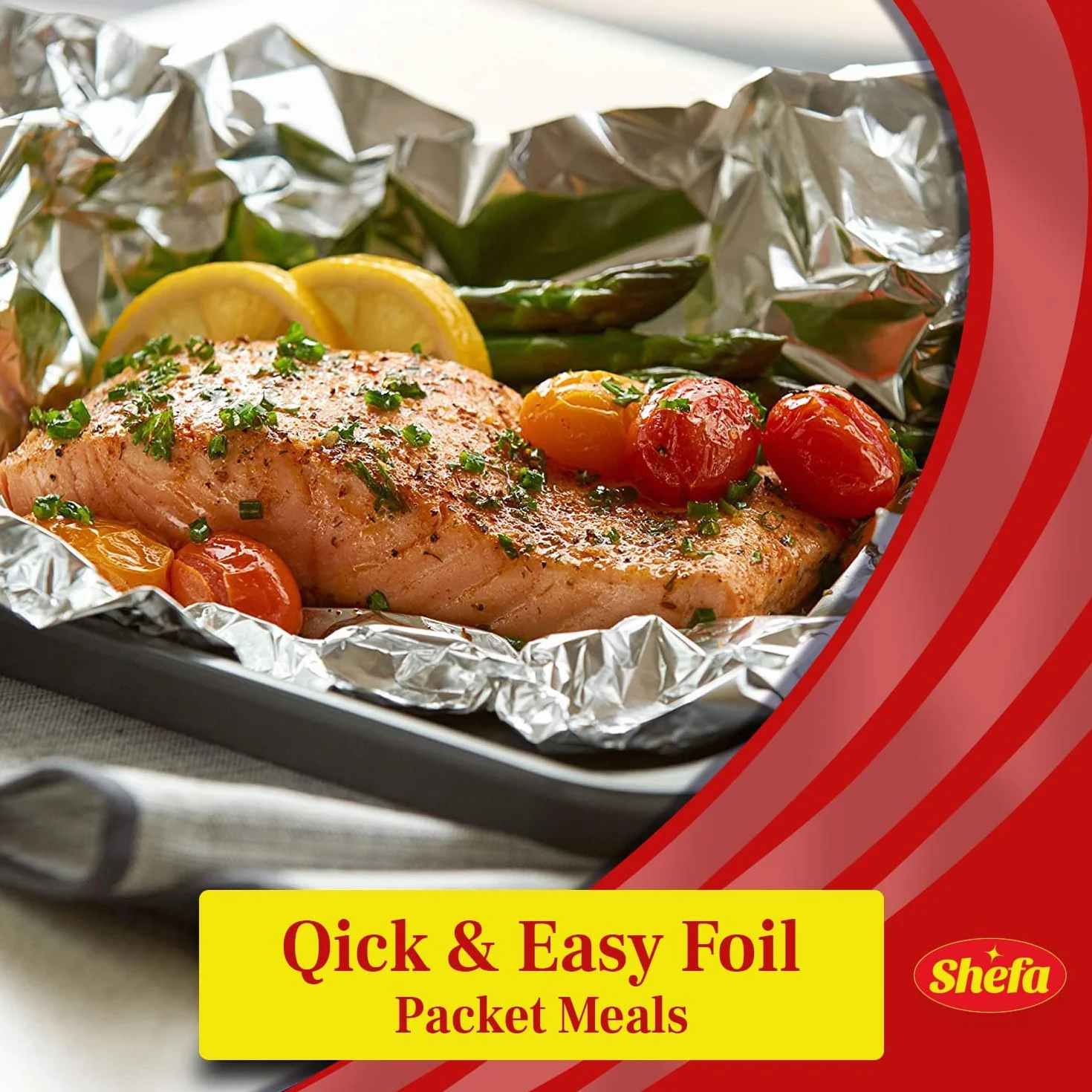 Shefa Rotolo di alluminio 45 cm x 50 m 18 micron - Foglio da cucina resistente e riciclabile