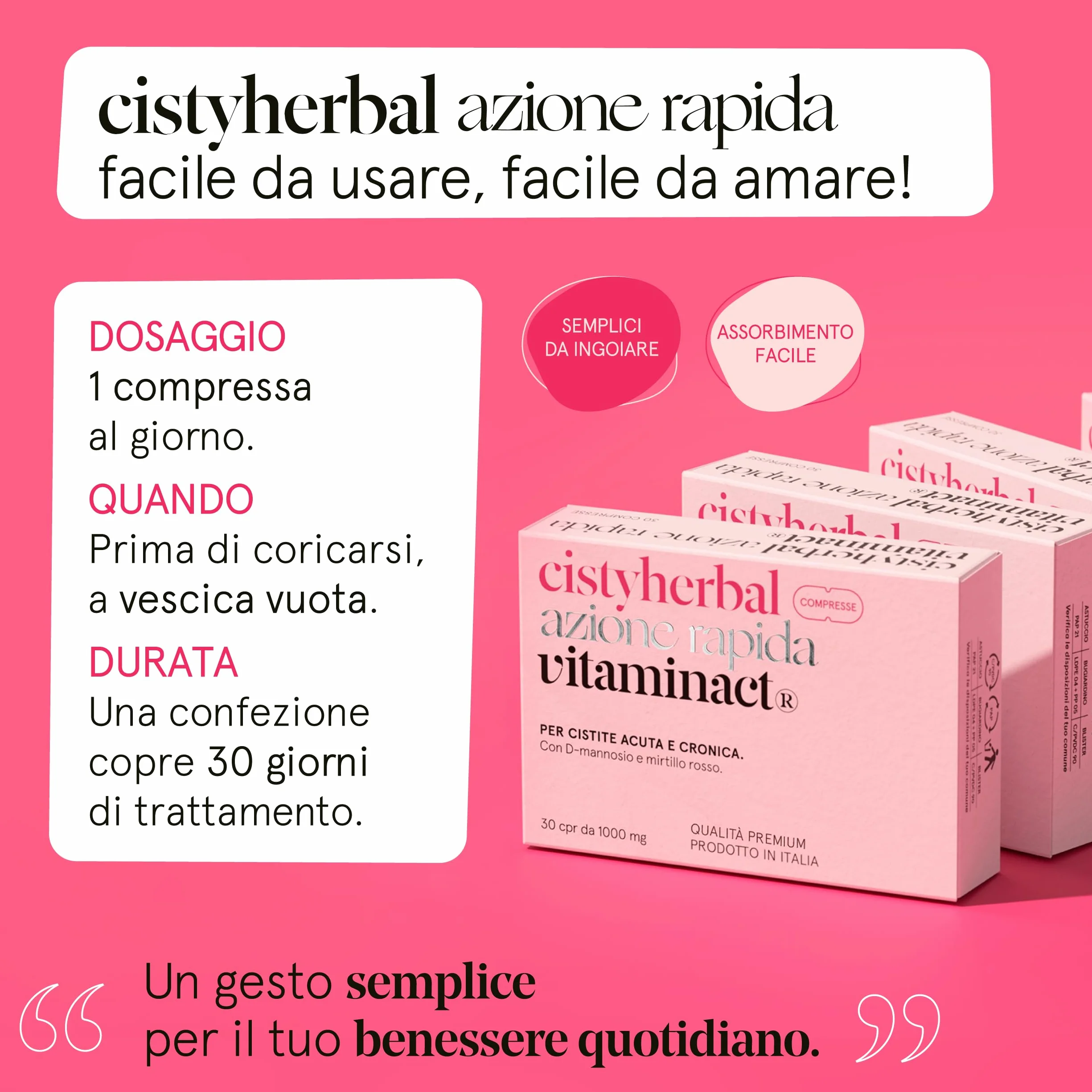 Integratore per Cistite Acuta, Candida e Infezioni delle Vie Urinarie con D mannosio Puro e Mirtillo Rosso