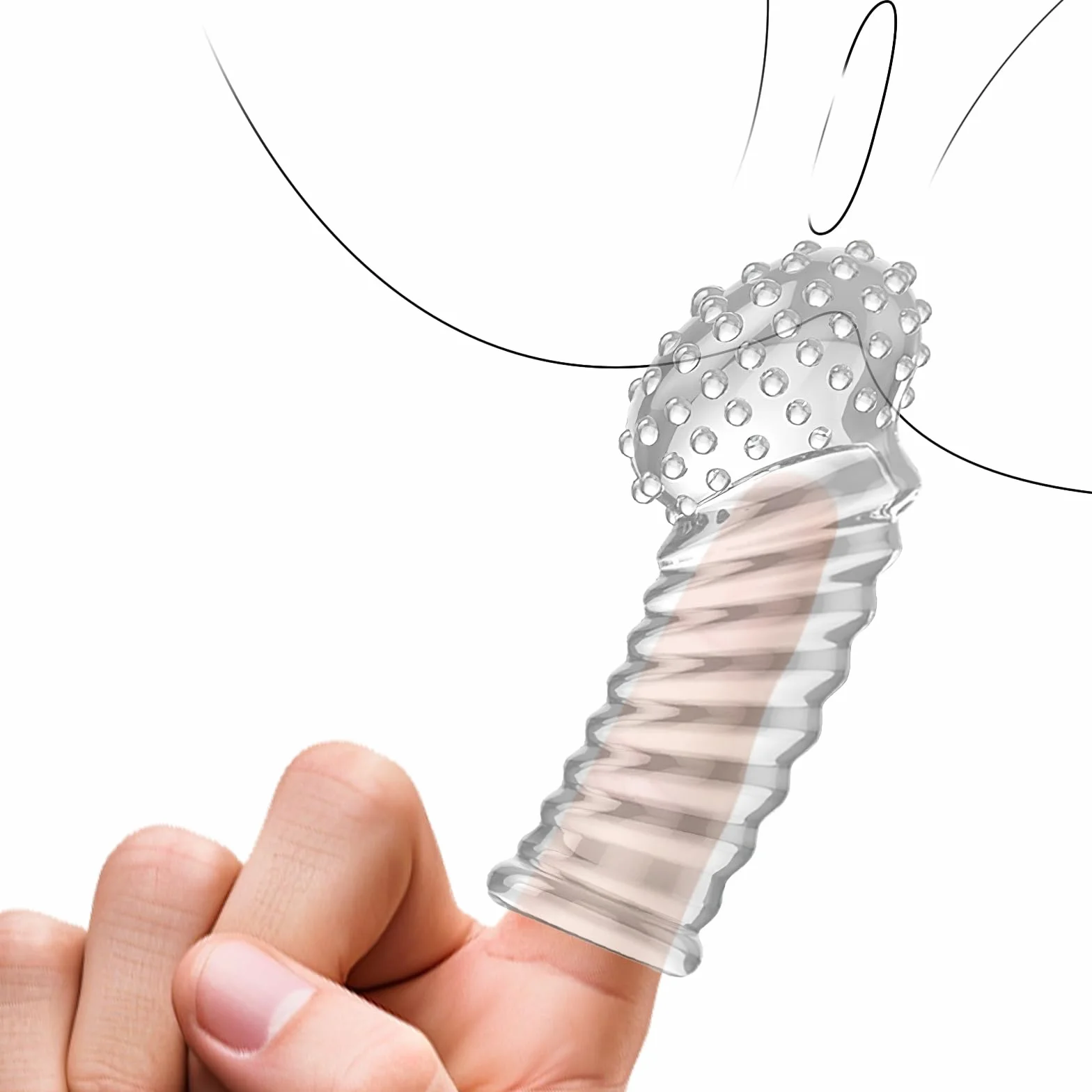 Qoosea Fingerhüllen Sexfinger Kitzler Penisscheide Fingerspitze Finger Penis Hülle für Sie Klitoris G-Punkt A-Punkt Erotikspielzeug für Männer Frauen Paaren Intensiv Sex Spaß