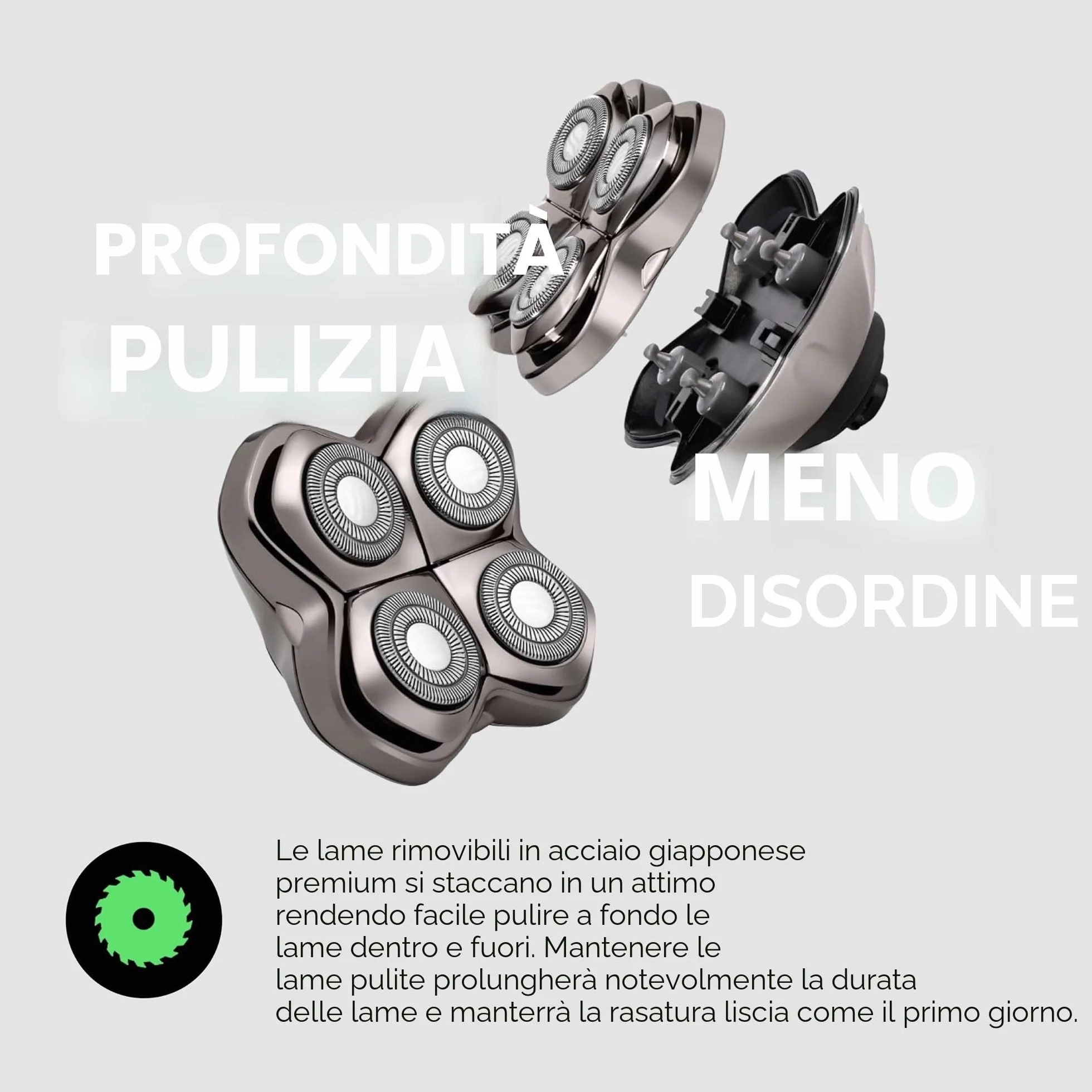 Skull Shaver Pitbull Silver Pro SX5 Rasoio Elettrico Uomo Wet&Dry Senza Fili Resistente all'Acqua