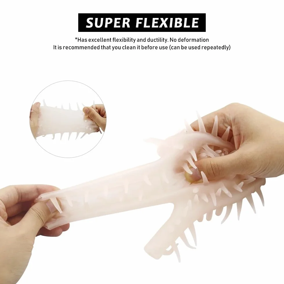 Bianco Erotico Finger Vibratore Spike Guanti Clitoride Massaggio Giocattoli Sesso per Coppie Maschio Masturbazione Finger