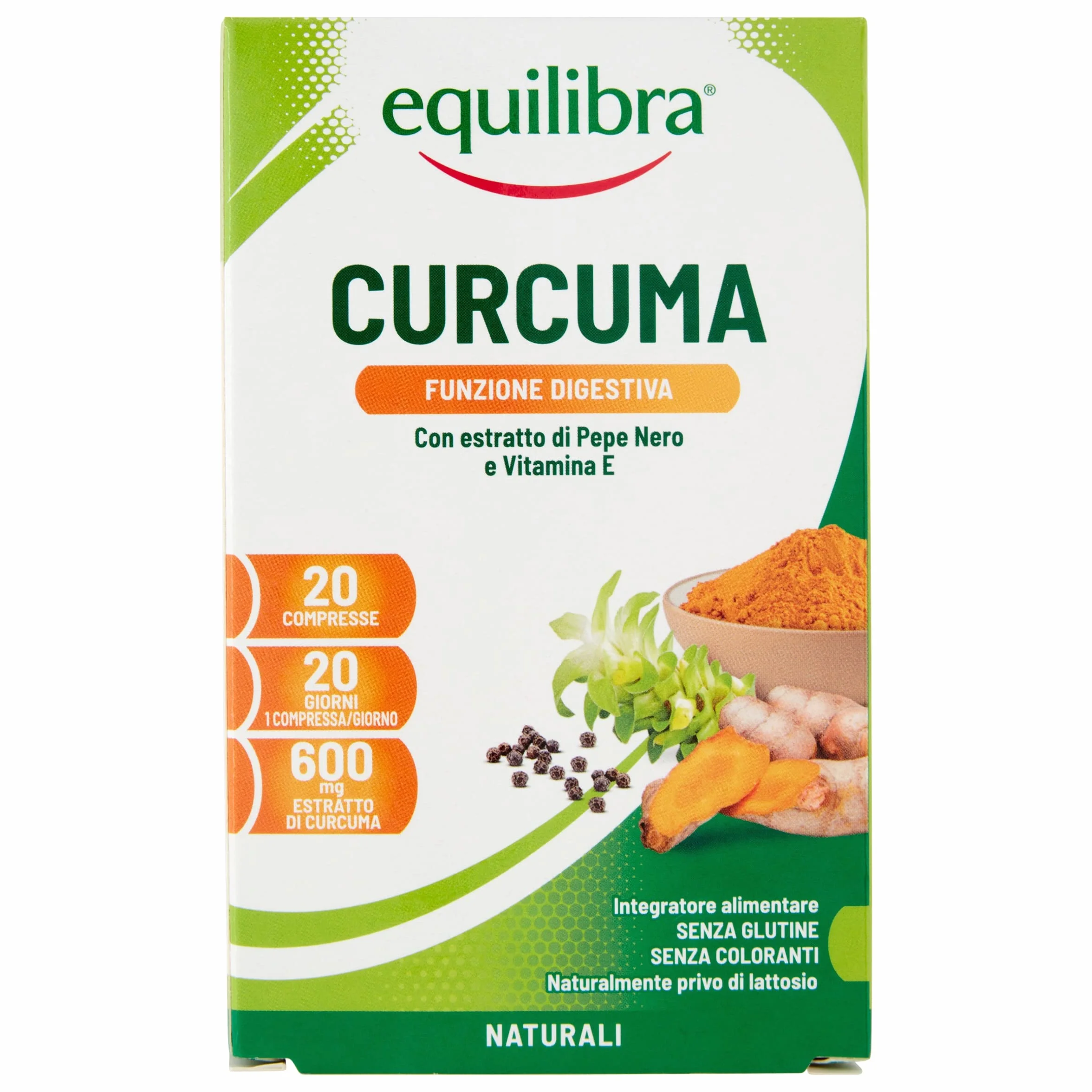 Equilibra Curcuma con Pepe Nero e Vitamina E 20 Compresse