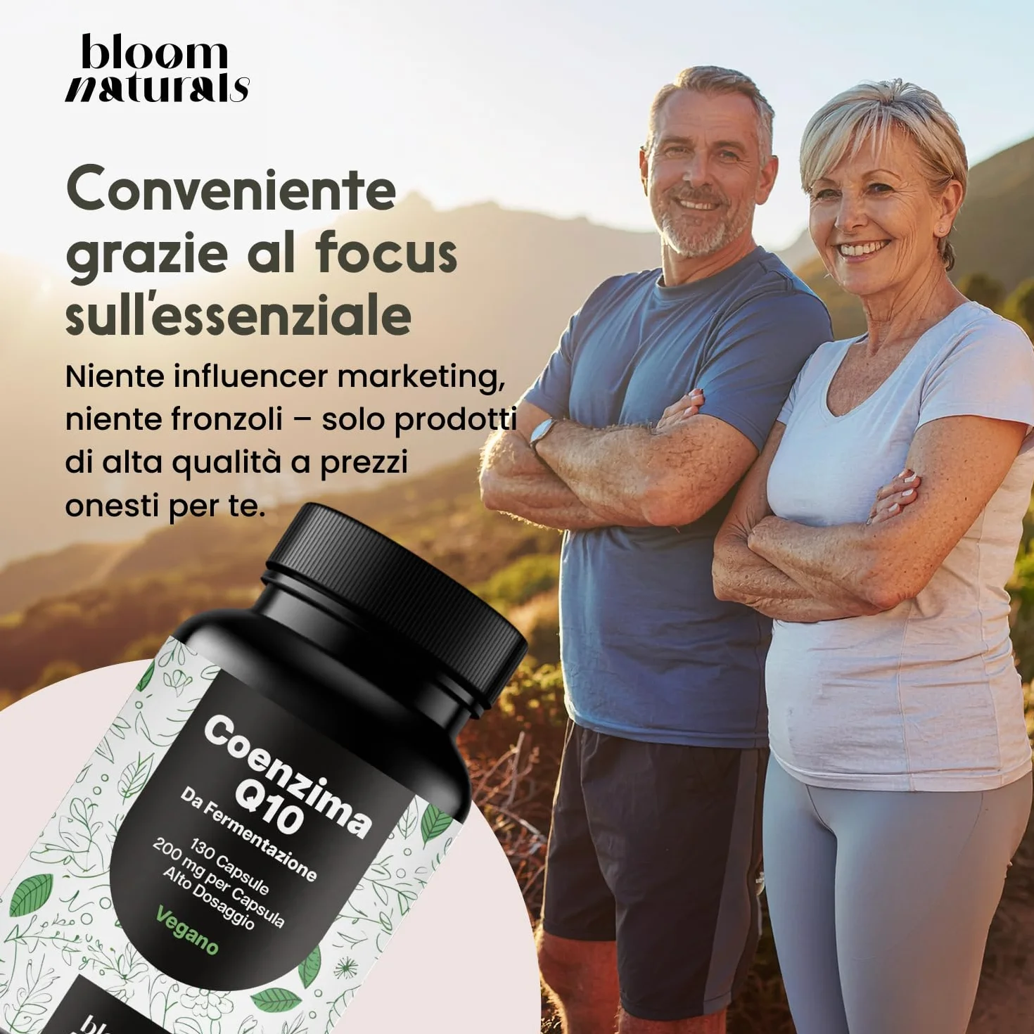 Coenzima Q10 Integratore – 130 Capsule – 200 mg per Capsula – Q10 Coenzima da Fermentazione – Vegano – Prodotto in Germania – Integratore Alimentare - Coq10 200mg Testato in Laboratorio