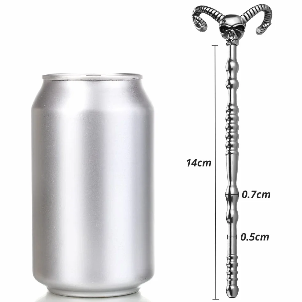 Roluck Dilatatore dell'uretra Sonde dell'uretra cave in acciaio inossidabile Dilatatore dell'uretra con decorazione del teschio e plug per il pene a più perle per la masturbazione maschile