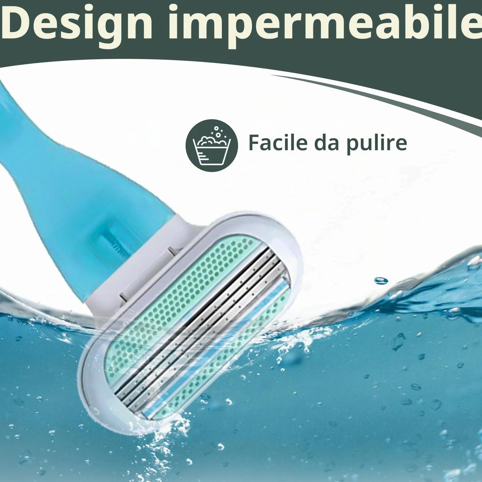 12 Lamette Ricambio Rasoio Donna, Lame Rasoio Venus Universali Testine a 3 Lame con Striscia Idratante, Lame Lavabili e Riutilizzabili, Facili da Sostituire, Ideali per Uso Quotidiano (Blu)