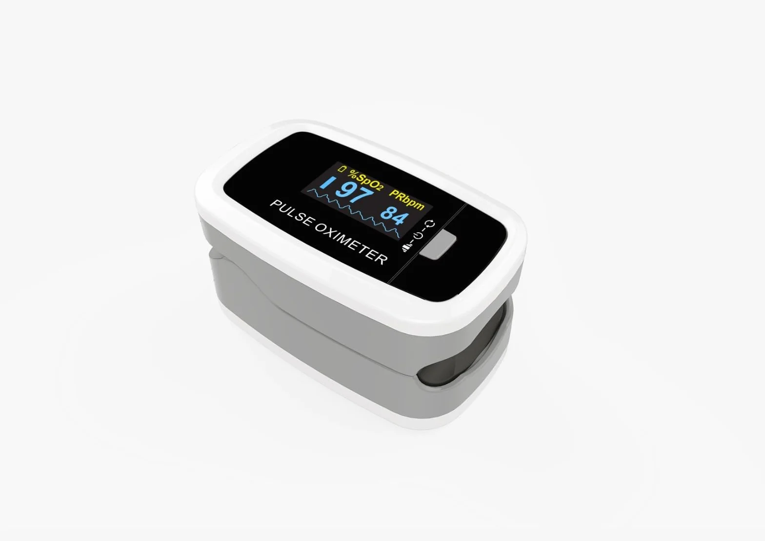 Saturimetro da Dito CMS50D1 Professionale Display OLED a Colori Orientabile 4 Posizioni SpO2 Frequenza Cardiaca Basso Consumo