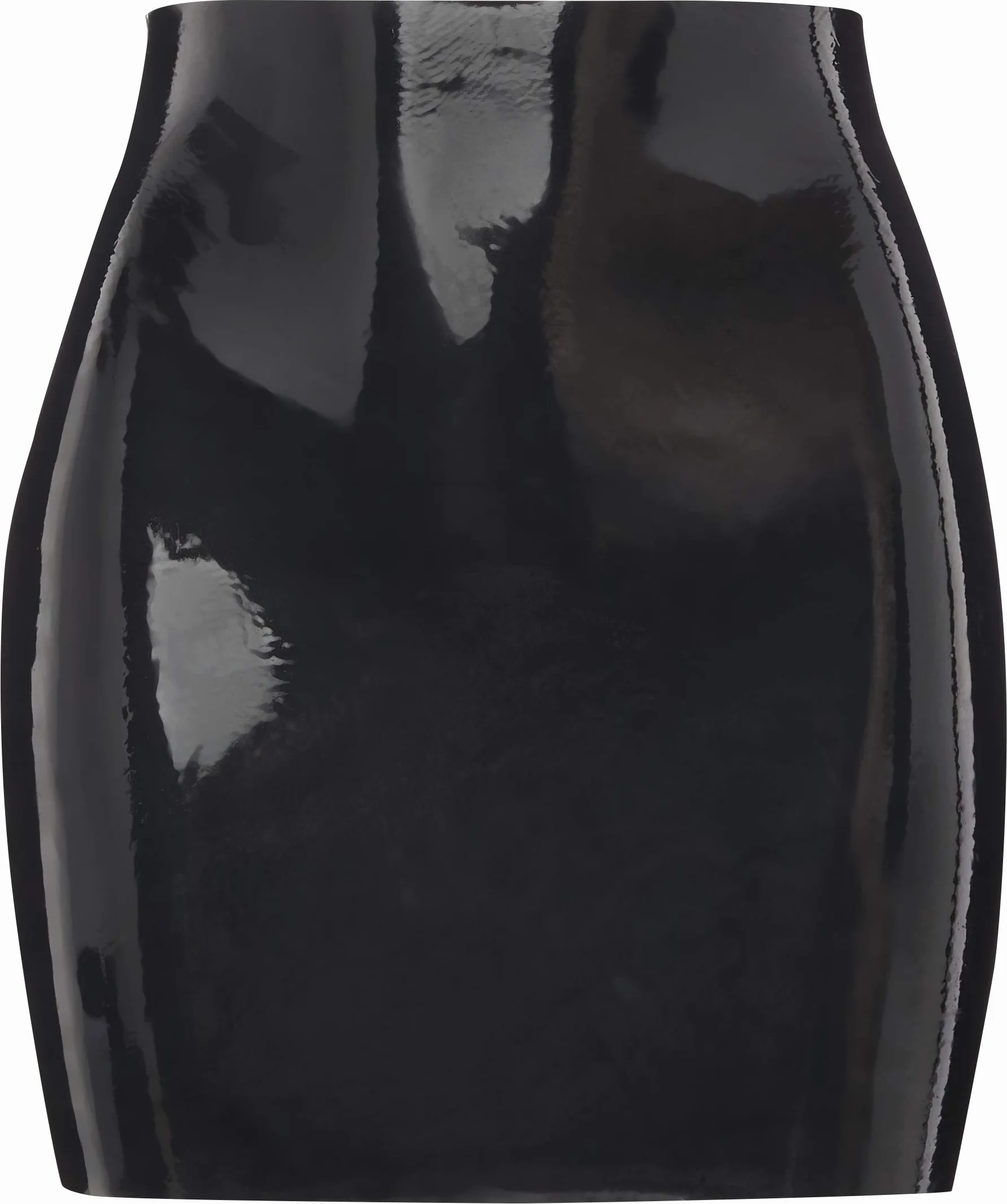 Mini abito latex con adesivi capezzoli coordinati, nero, S/M