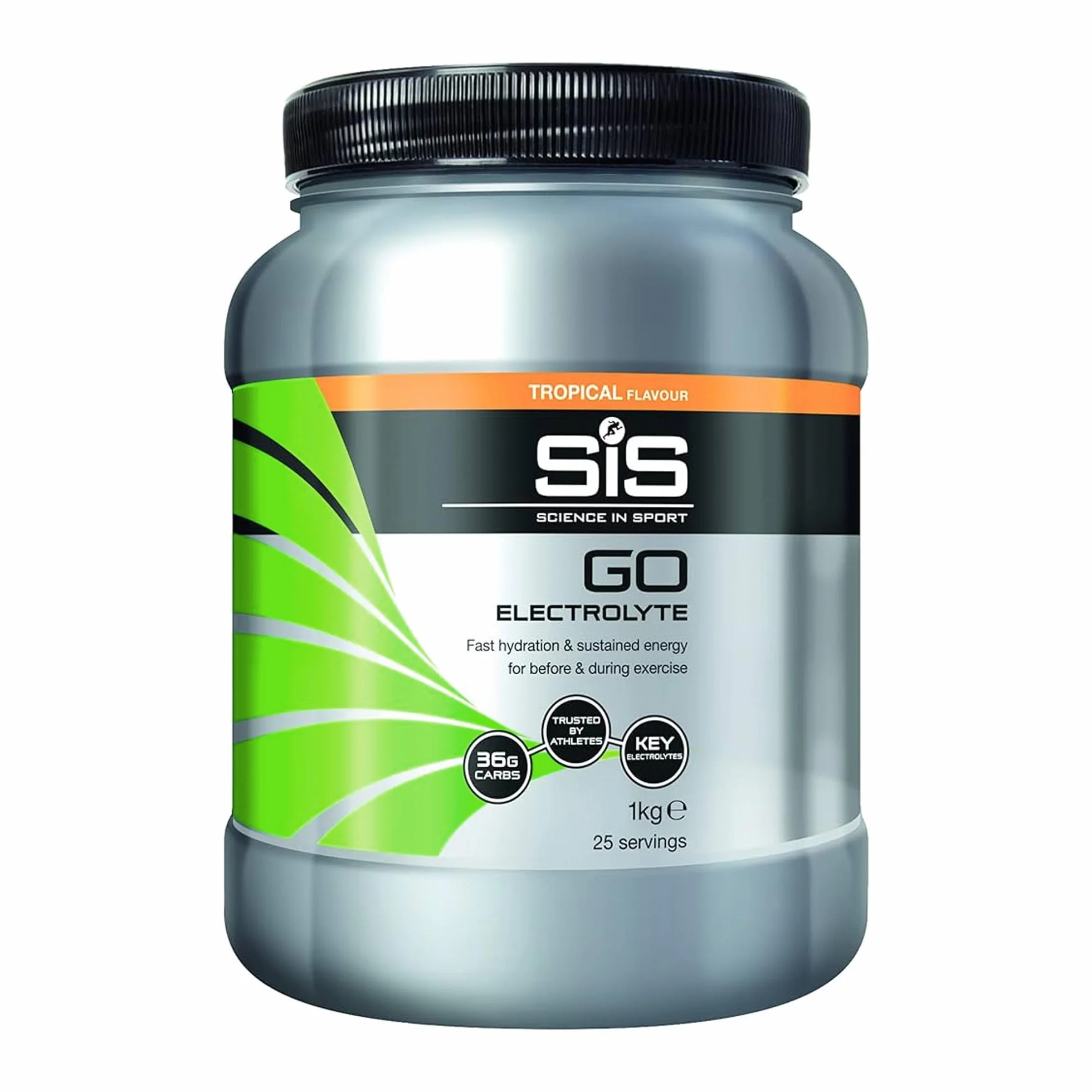 Science in Sport SiS GO Electrolyte Polvere, Sport Drink con Sali Elettroliti e Carboidrati, Gusto Tropicale, 1kg