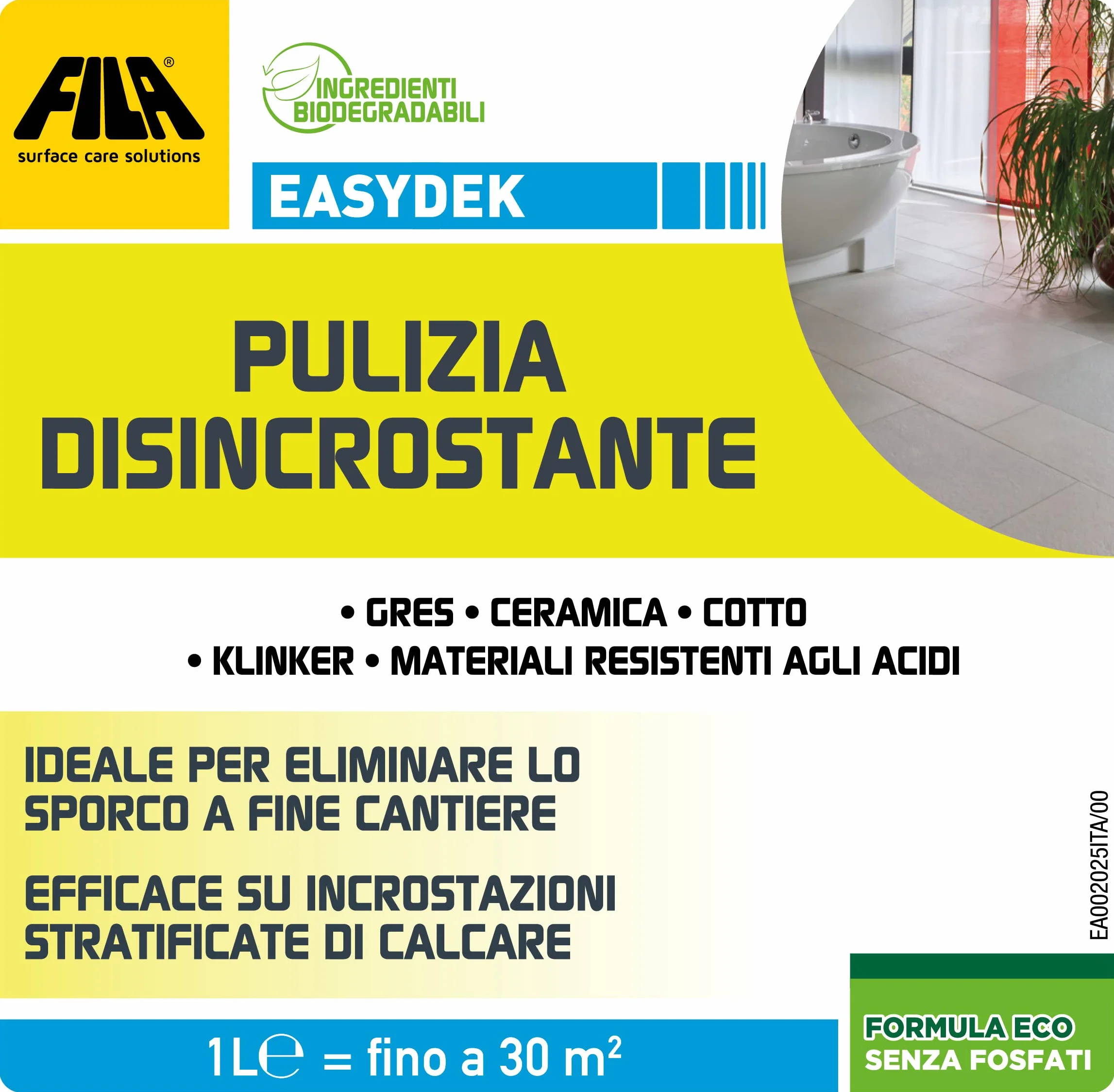 FILA Easydek Pulizia Disincrostante Detergente 1 Litro