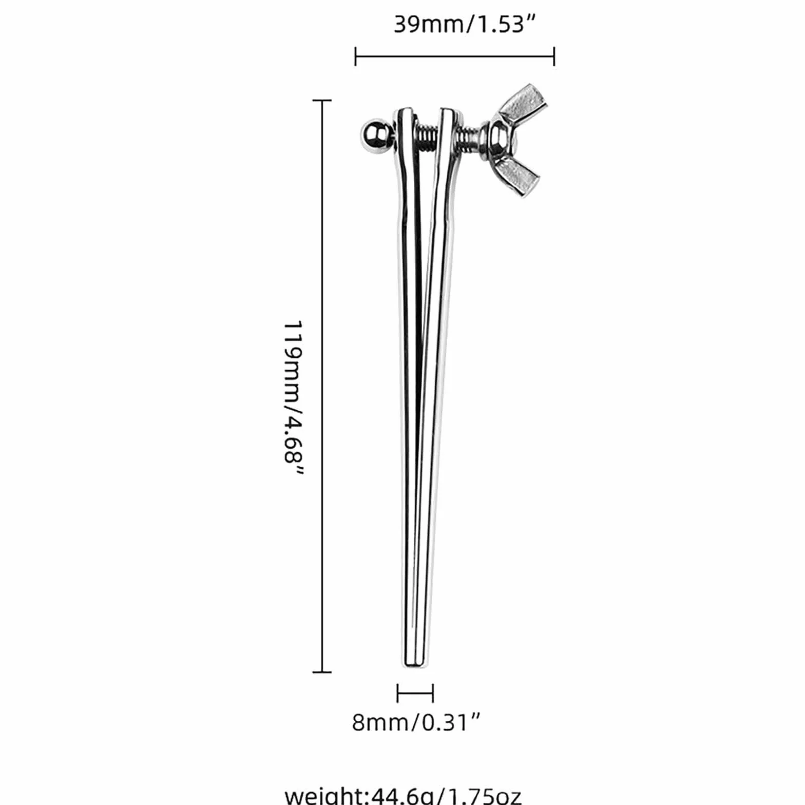 Espansore uretrale maschio in acciaio inossidabile cavo, sonda con dilatatore liscio speciale per facilitare la minzione -D05IT (8mm)
