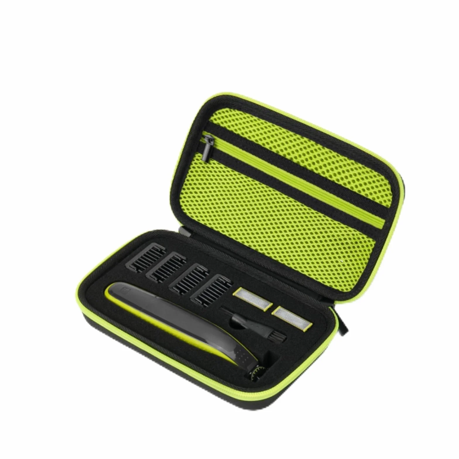 Custodia compatibile con One Blade QP2530/30, QP2630/30, QP2520/30, QP2520/65, tagliabarba elettrico, custodia rigida Eva da viaggio per OneBlade 360 con spugna, verde One PC