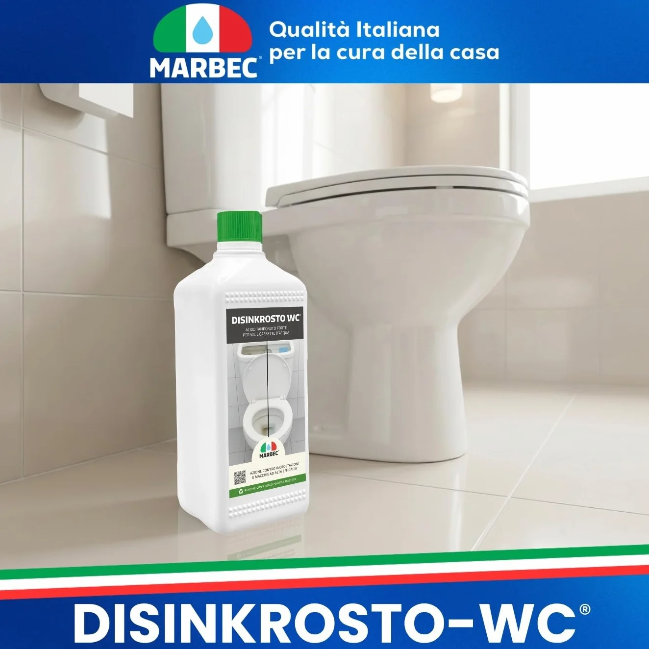 MARBEC DISINKROSTO WC 1LT Disincrostante forte per wc, elimina calcare e ruggine
