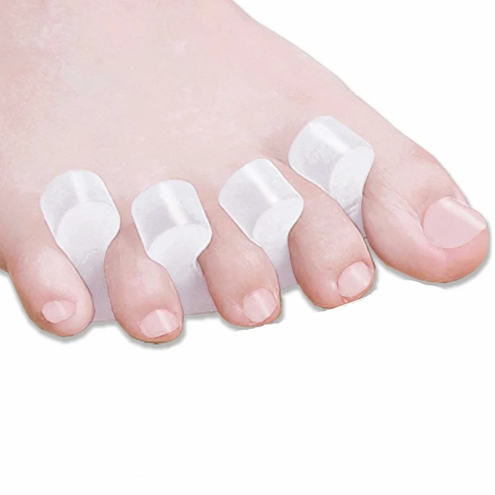 Zehenspreizer Silikon Gel Zehen Separator Set Hallux Korrektur für Frauen Männer 2 Paar
