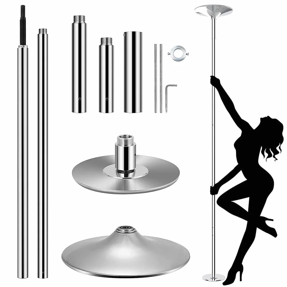 Palo da pole dance professionale diametro 45 mm regolabile portatile rimovibile statico e rotazione