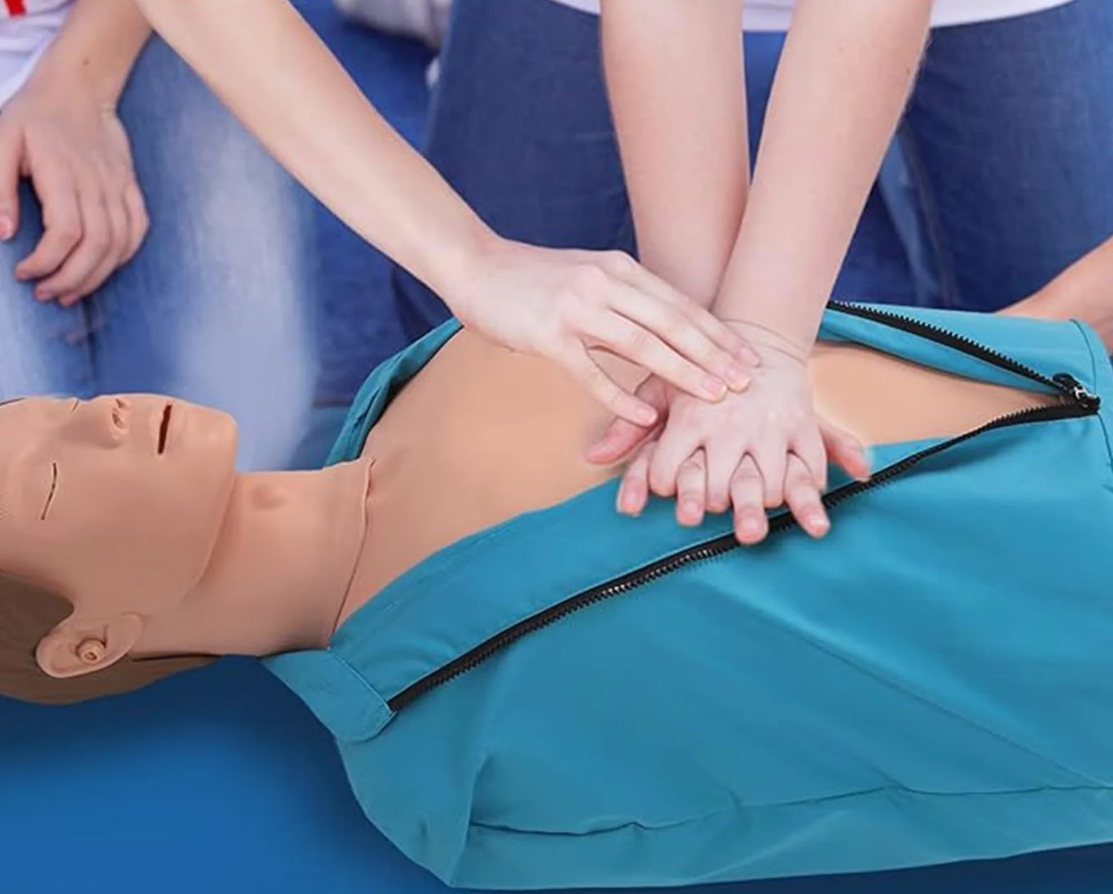 Manichino RCP per adulti, modello umano in gomma mezzo corpo simulatore respirazione artificiale rianimazione cardiopolmonare