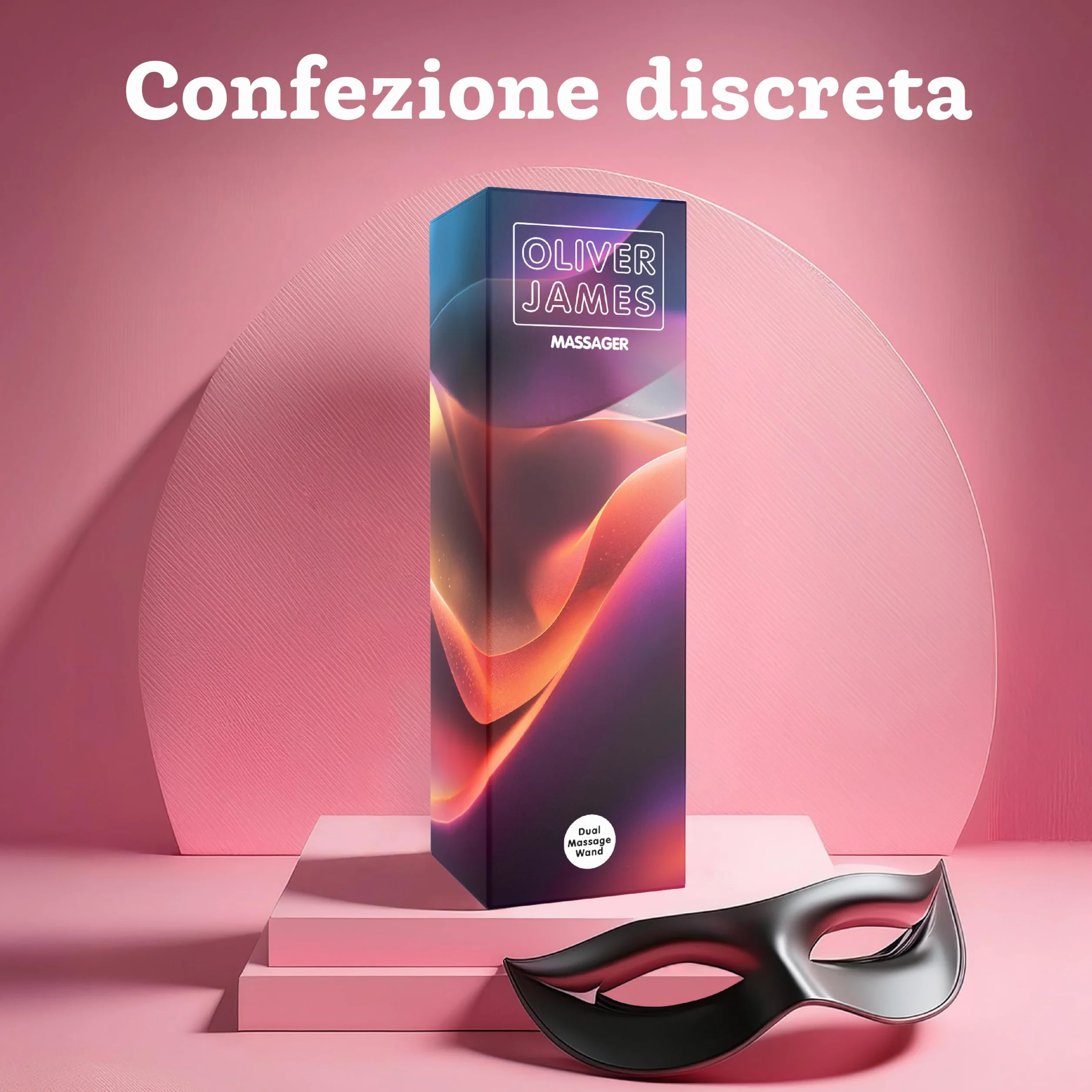 Vibratore Doppio di Oliver James – Wand Massaggiante e Dildo Vibrante con 10 Modalità di Piacere, in Silicone Resistente all’Acqua, Giocattoli Sessuali per Coppie e Donne (Nero)