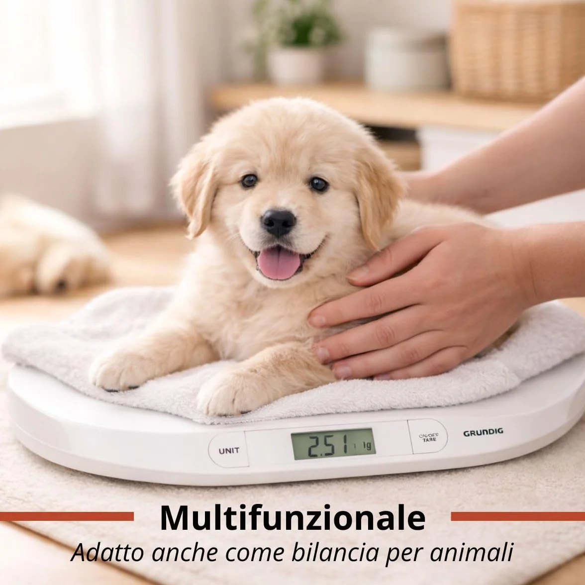 Grundig Bilancia Neonato Digitale Precisione 10 Grammi Max 20 Chili Funzione Tara Bianco