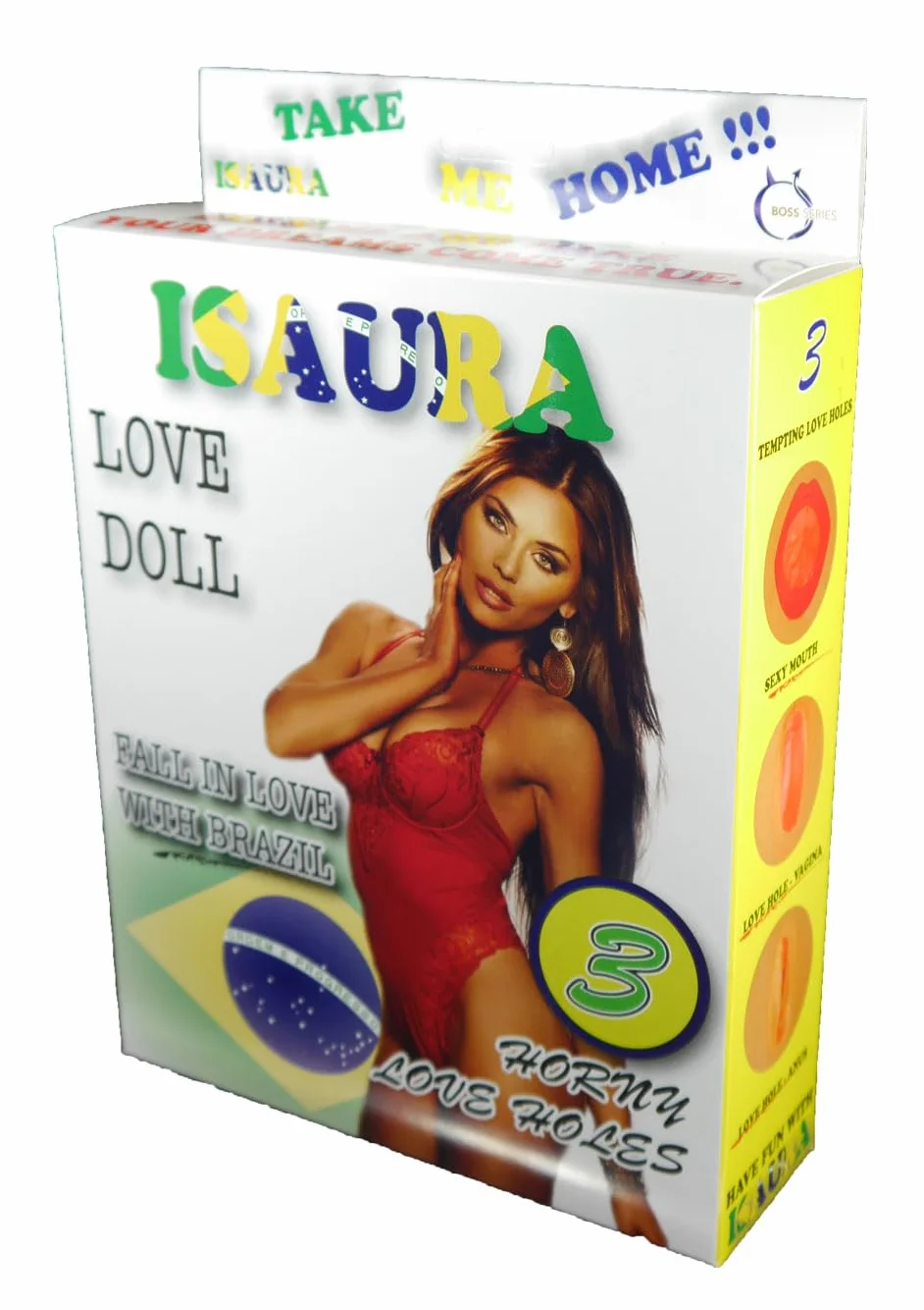 ISAURA LOVE DOLL BAMBOLA GONFIABILE MULATTA BRASILIANA GRANDEZZA REALE 3 FORI