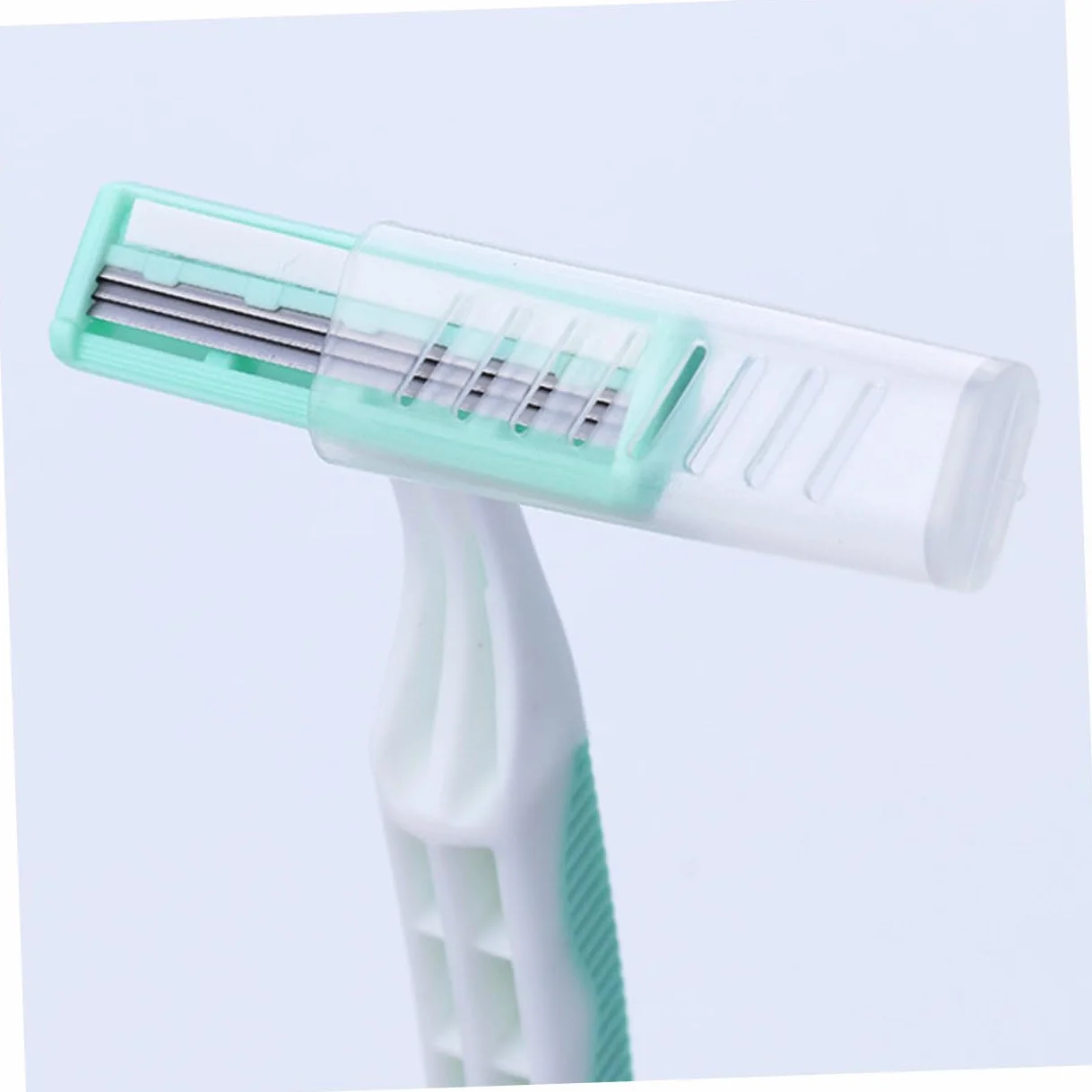 Rasoio Donna 4 Pezzi 2 Lame Manico Antiscivolo Plastica Depilazione Ascelle Gambe