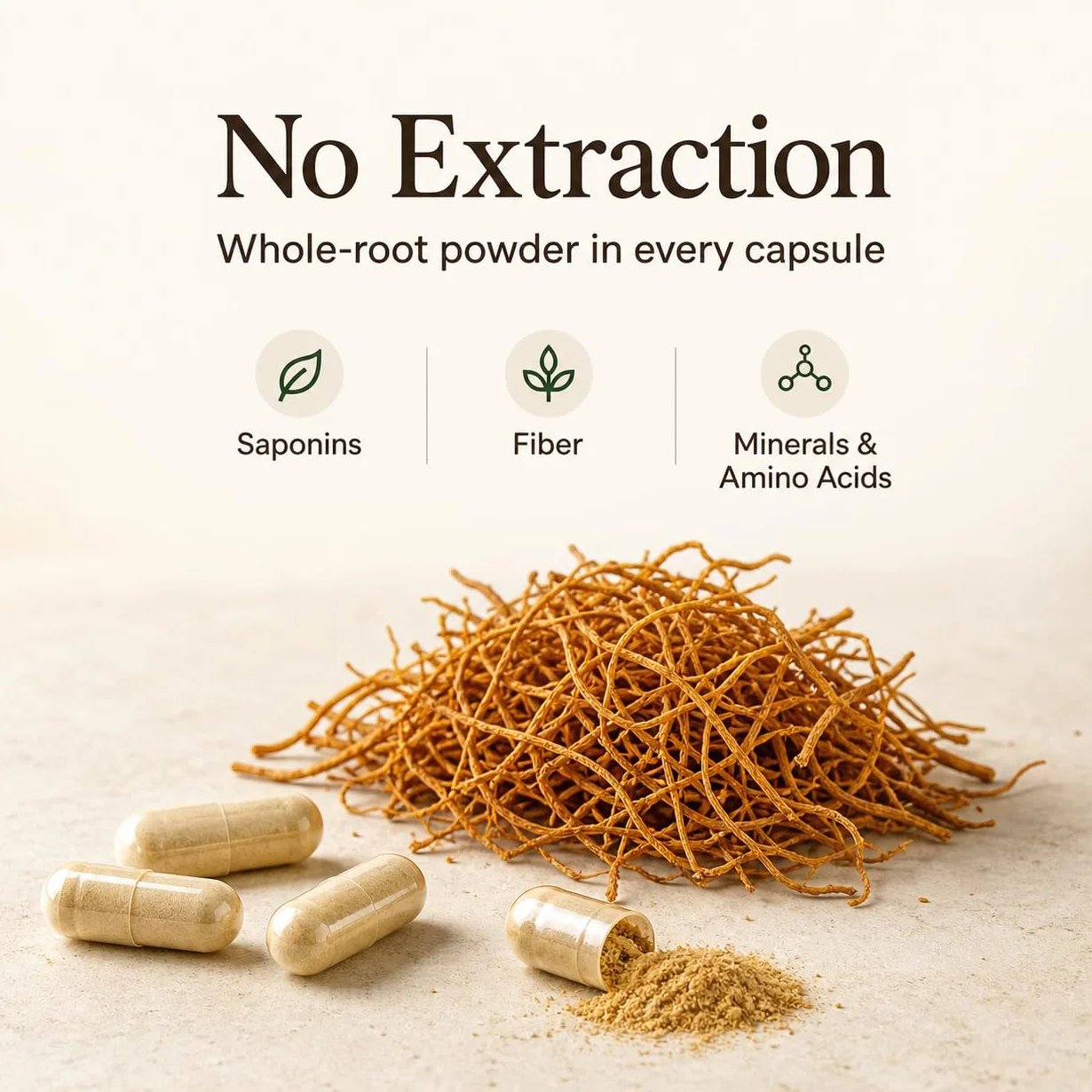 Ginseng Rosso Coreano Panax Integratore 1100% Polvere Radice Intera 60 Capsule Resistenza Benessere Immunità Senza Caffeina
