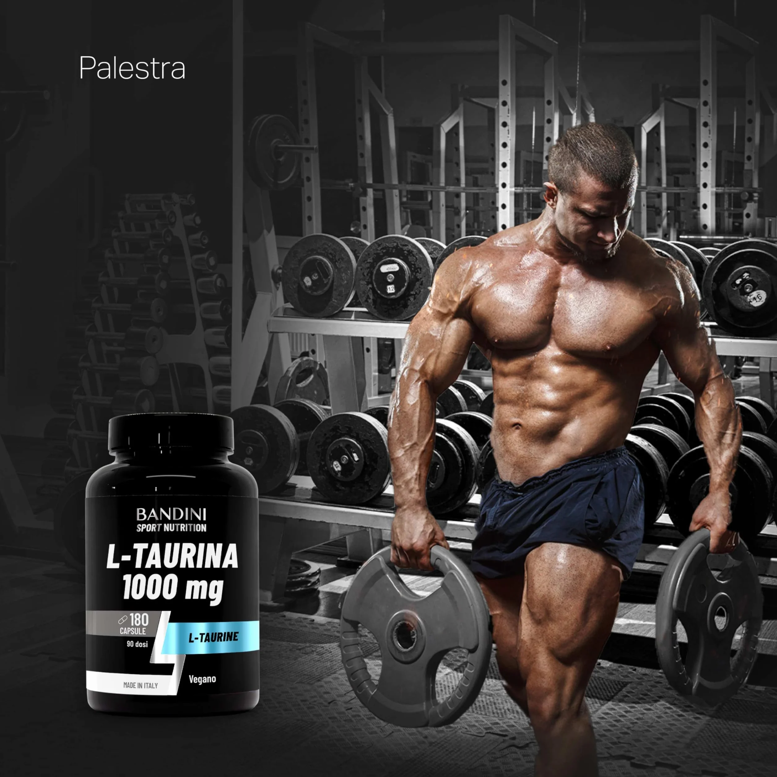 Bandini Taurina Integratore 1.000mg per Dose 180 Capsule Taurine Pura Polvere Vegan Alto Dosaggio L-Taurina 1000 mg Senza Magnesio Stearato