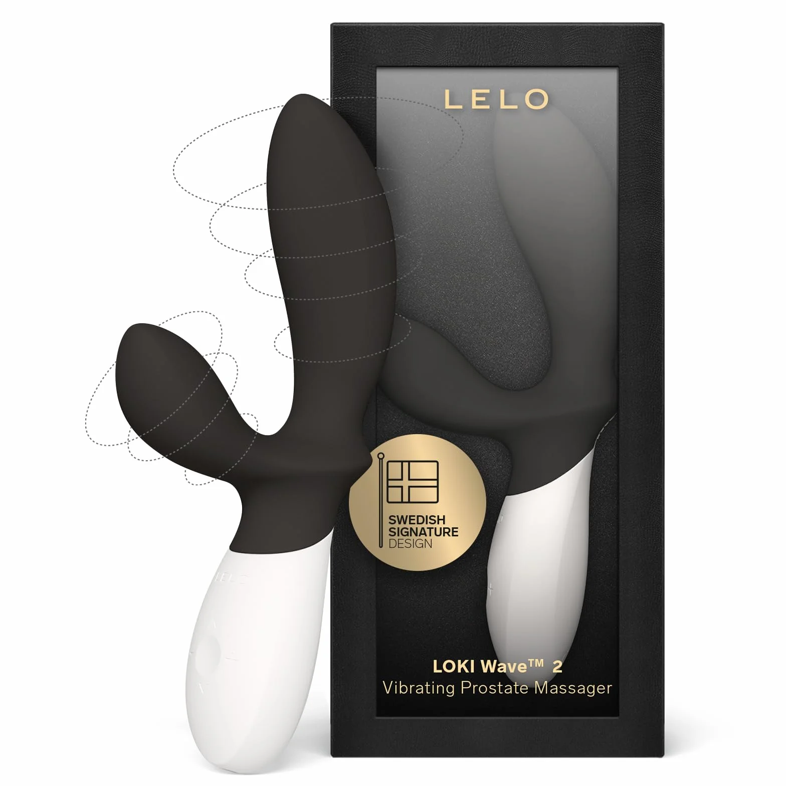 LELO LOKI Wave 2 Vibratore Maschile e Massaggiatore Intimo con 12 Modalità, Prostata Vibratore Anale, Sex Toy per Uomo, Stimolatore Prostatico con Design Impermeabile, Vibratore per Uomo, Black