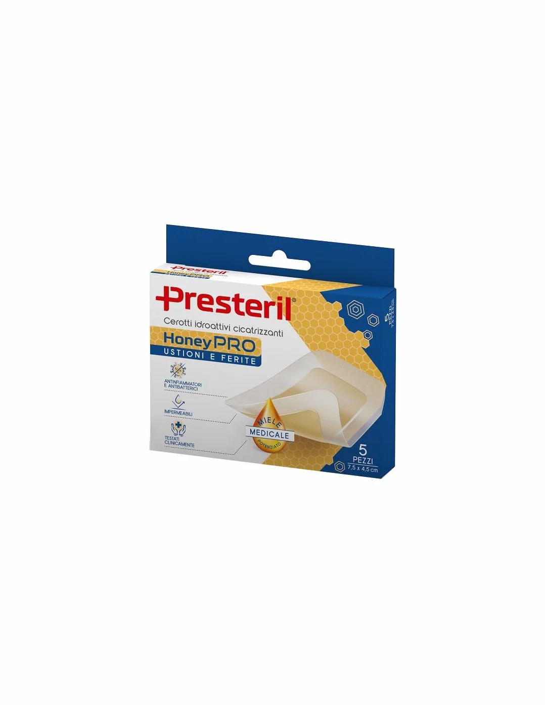 Honey Pro Cerotti Idroattivi Cicatrizzanti Ustioni e Ferite 5 cerotti