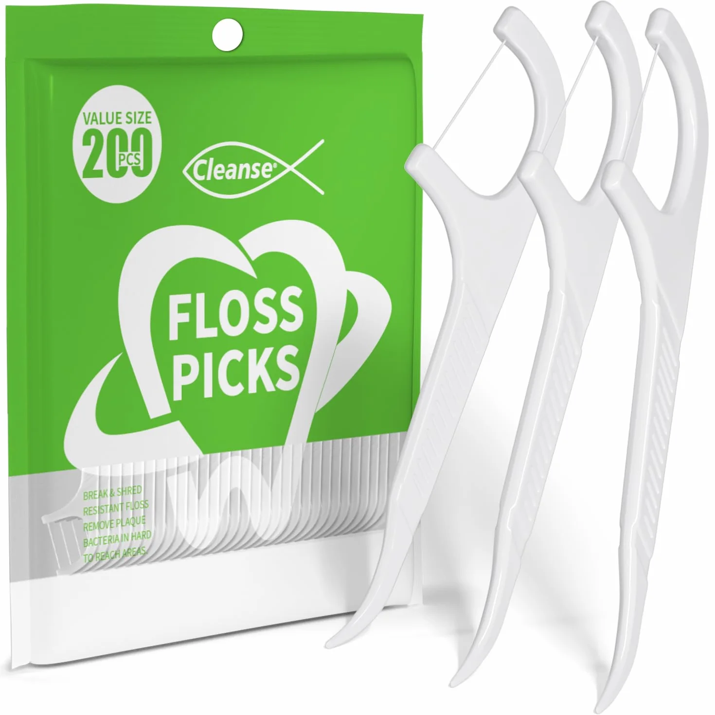 200 Archetti Filo Interdentale Forcella, triplo pulito, facile e semplice da usare, funziona senza intoppi su denti stretti, perfetto per casa e emergenze, mantiene la bocca fresca e pulita