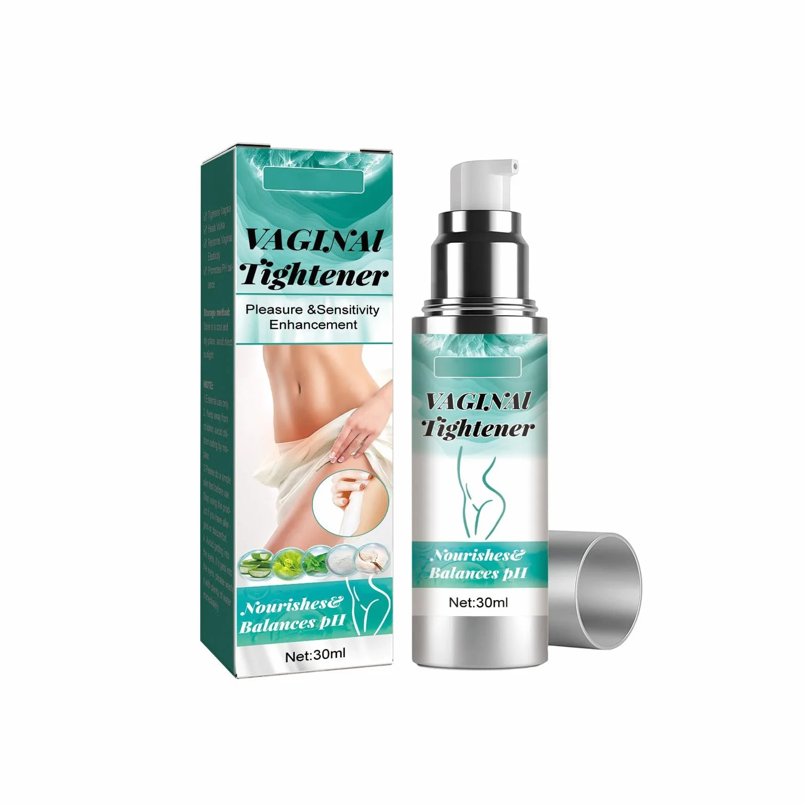 Rassodante vaginale parete vaginale cura collagene rassodante postpartum vaginale rassodante e riparazione set da viaggio 30 ml cura degli uomini (verde menta, taglia unica)