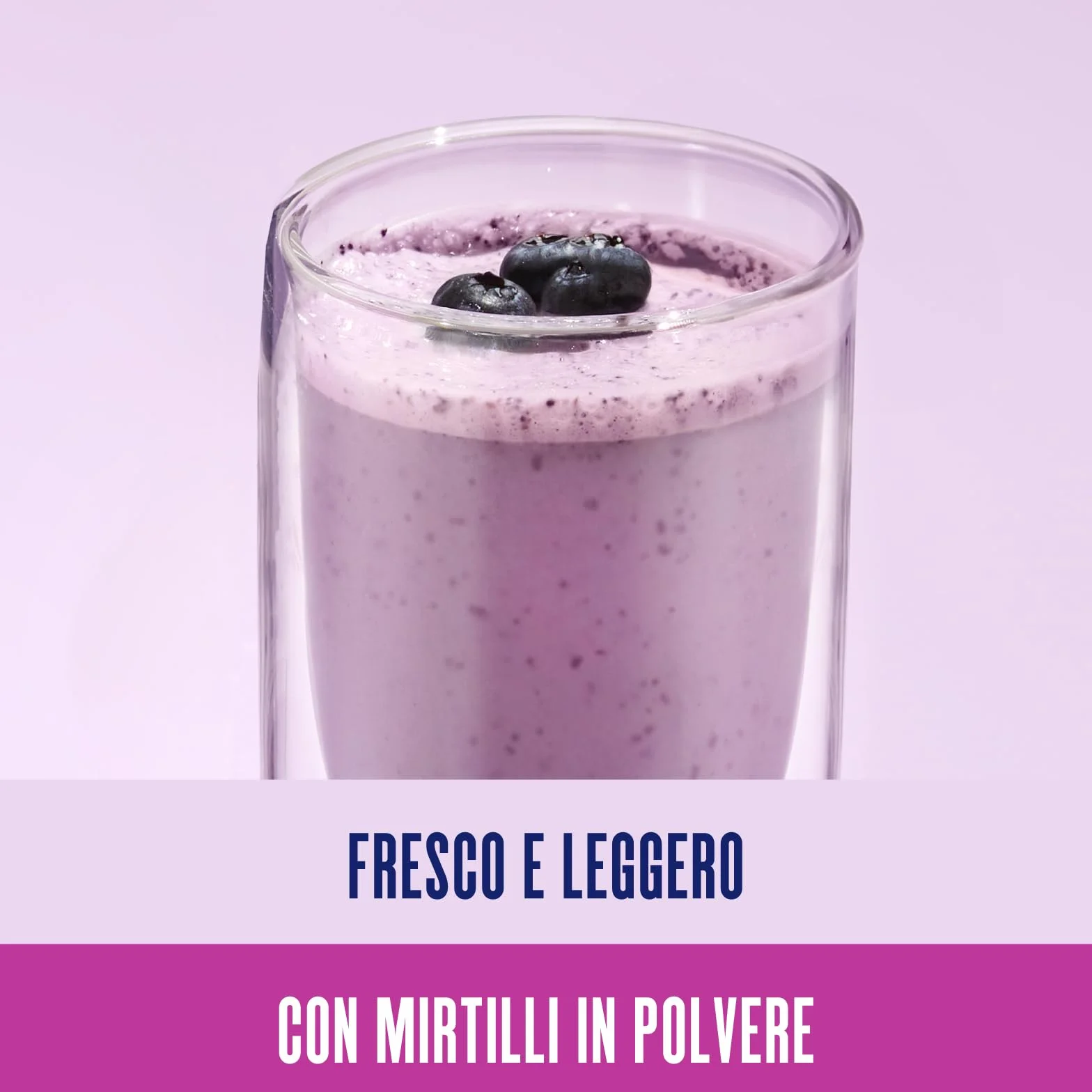 Enervit Protein, Smoothie al Mirtillo, 30% di Proteine, Senza Zuccheri Aggiunti, Per una Pausa Fresca e Proteica, Senza Grassi, 1 Smoothie = 81 kcal, Gusto Mirtillo, VeganOK, Barattolo da 320g