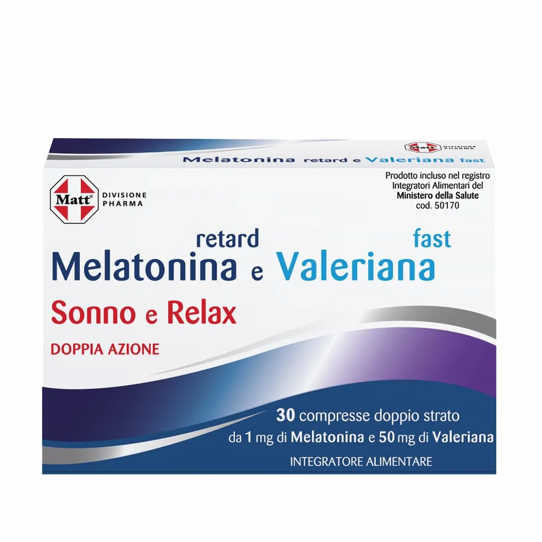 Melatonina Retard Valeriana Fast Integratore Alimentare 30 Compresse