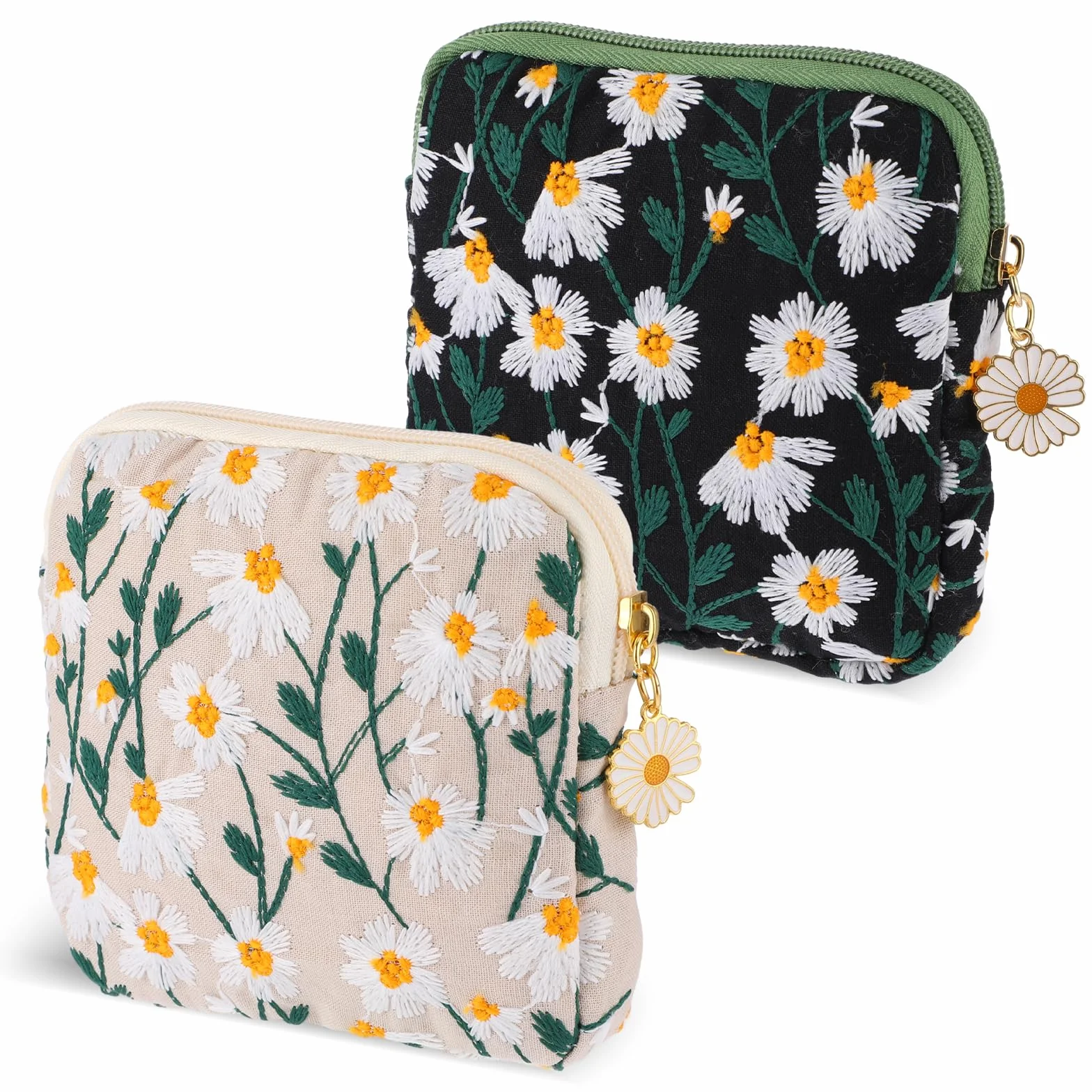 TIESOME Borsa Porta Assorbenti Impermeabile 2 Contenitori per Assorbenti Igienici con Cerniera