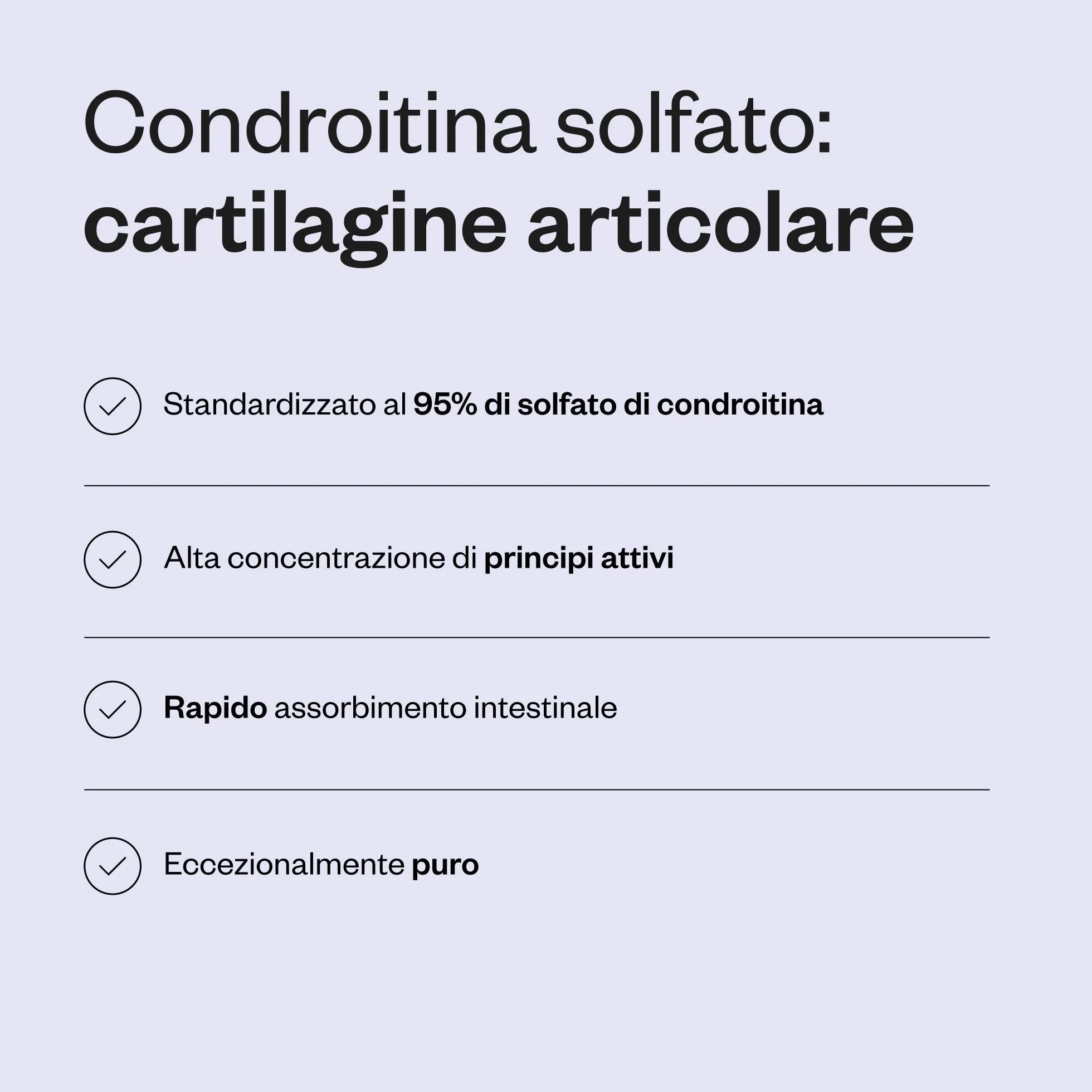 Condroitin solfato 95% - Aiuta ad alleviare i dolori articolari - Cura le articolazioni, le ossa e i muscoli - Purezza eccezionale (95%) - Senza OGM - SuperSmart